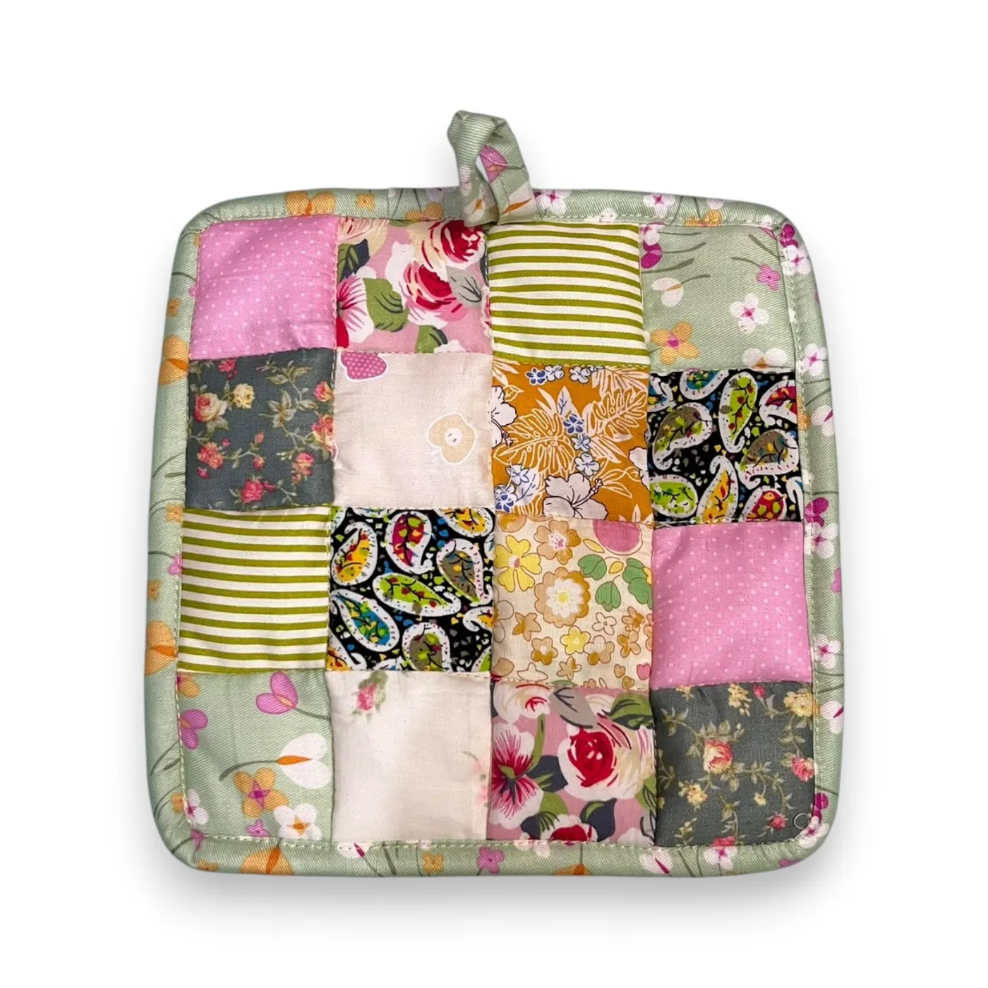 Cempal Pot Holder Kain Perca Motif — tampilan 3