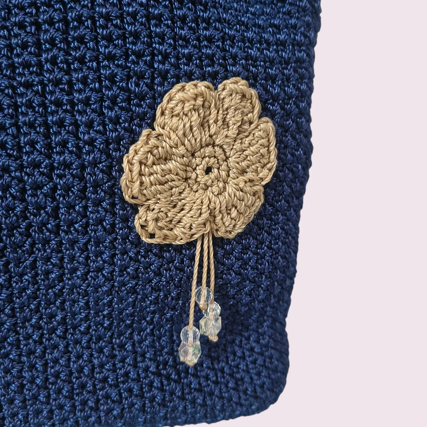 Crochet Shoulder Bag | Tas Bahu Rajut — Navy Charm — tampilan 3