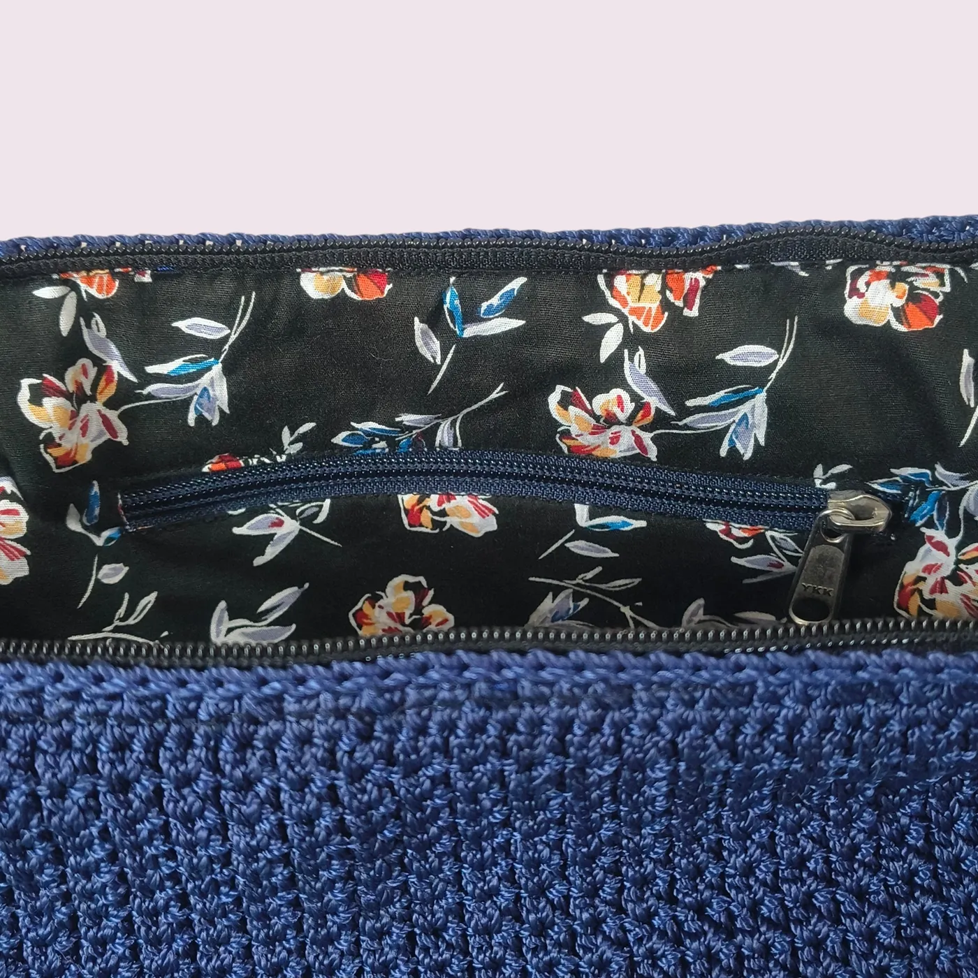 Crochet Shoulder Bag | Tas Bahu Rajut — Navy Charm — tampilan 4