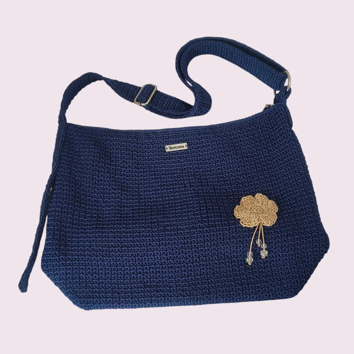 Crochet Shoulder Bag | Tas Bahu Rajut — Navy Charm — tampilan 2