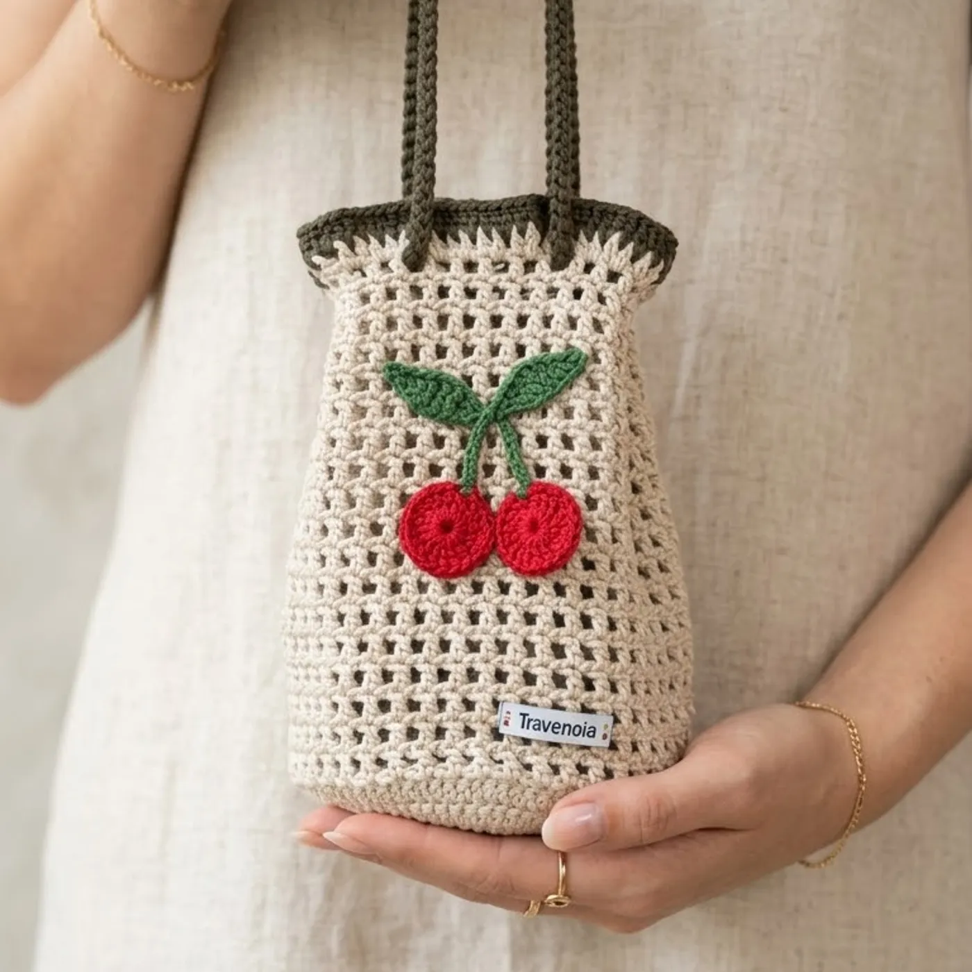 Cutie Ruffle Crochet Handbag | Tas tangan rajut — tampilan 6