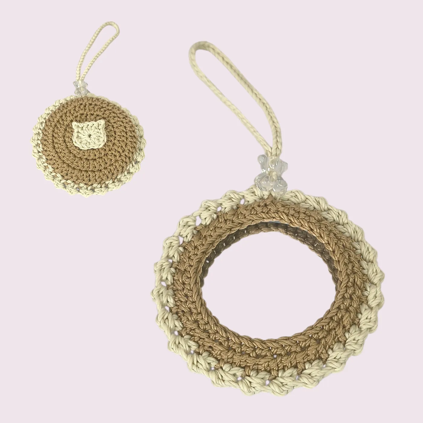 Crochet Mirror Bag Charm | Gantungan cermin rajut — Pawfect — tampilan 5