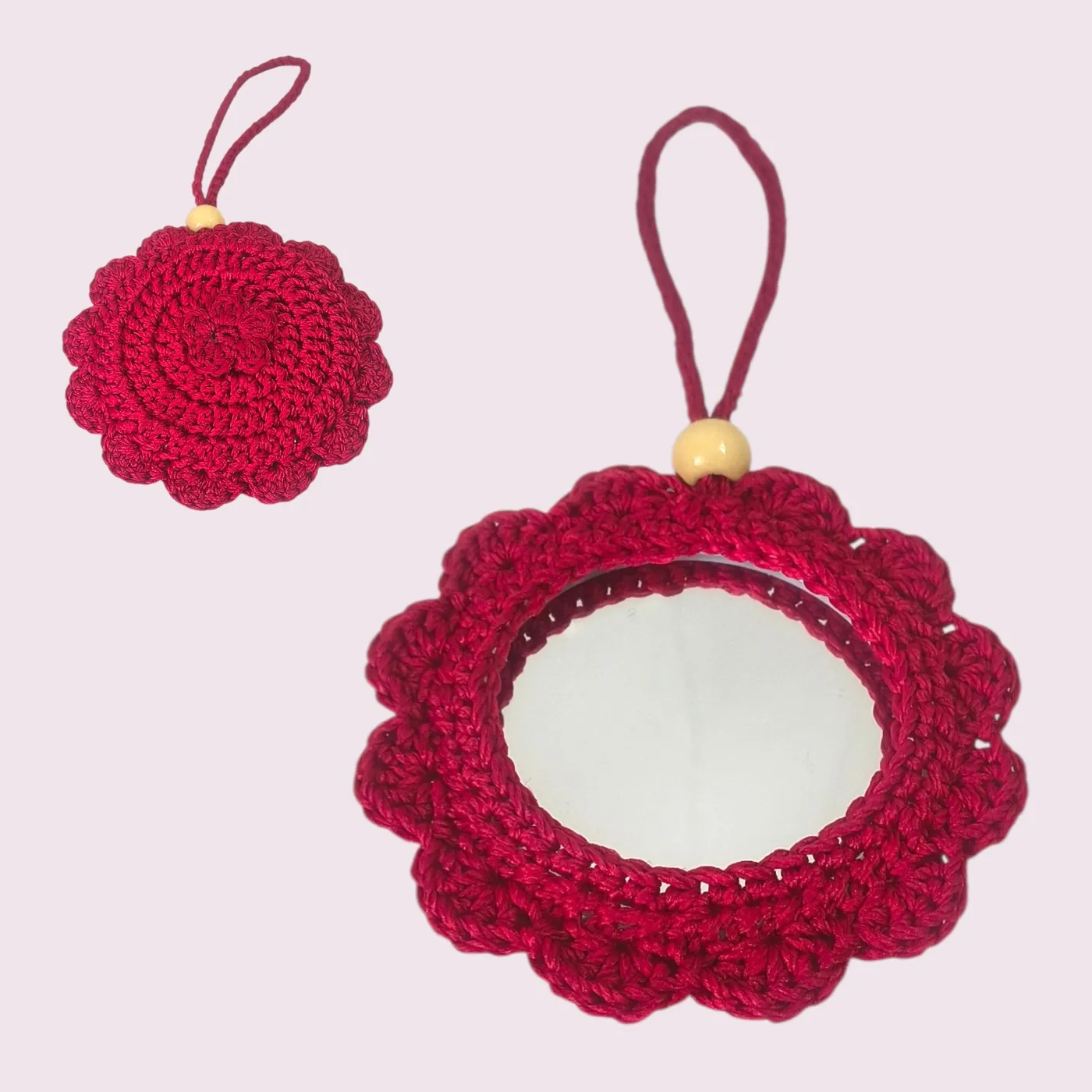 Crochet Mirror Bag Charm | Gantungan cermin rajut — Bloomee — tampilan 7