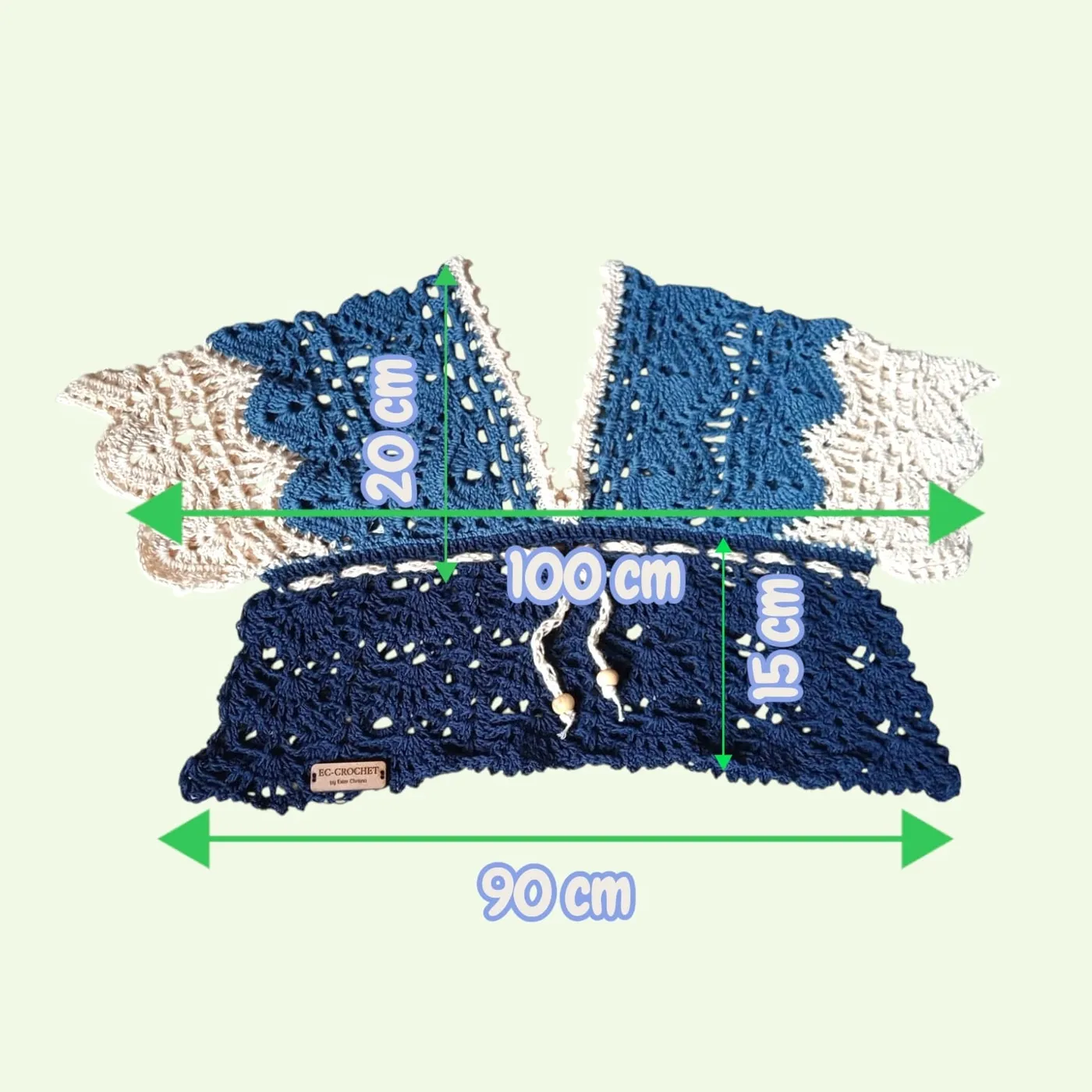 V-neck Crop Top Crochet — tampilan 5