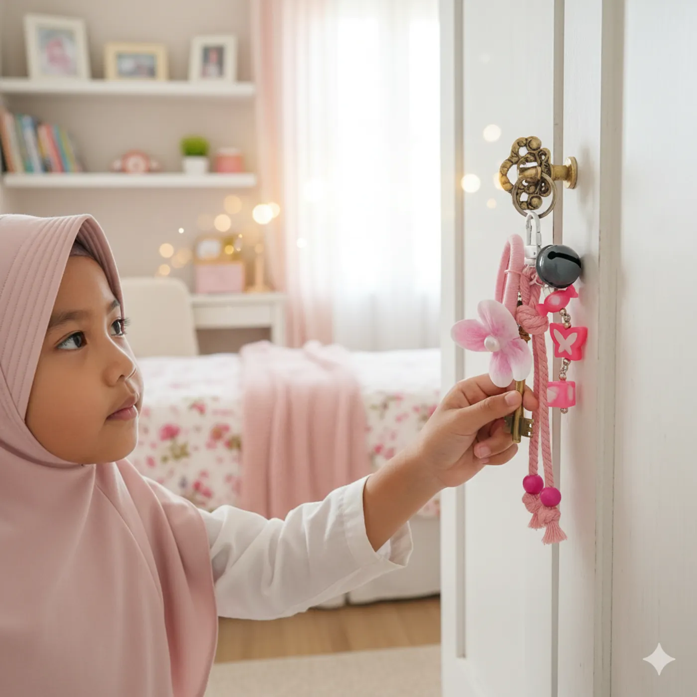 MHC Gantungan Kunci Tas- Blossom Charm- pink cantik — tampilan 5