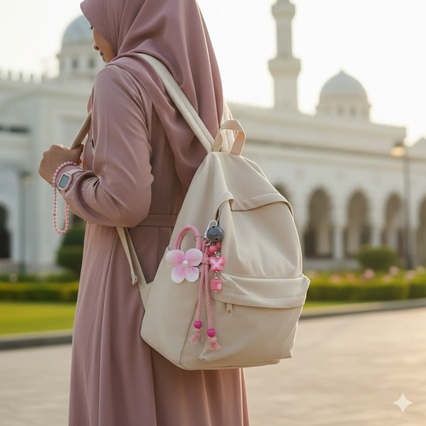 MHC Gantungan Kunci Tas- Blossom Charm- pink cantik — tampilan 3