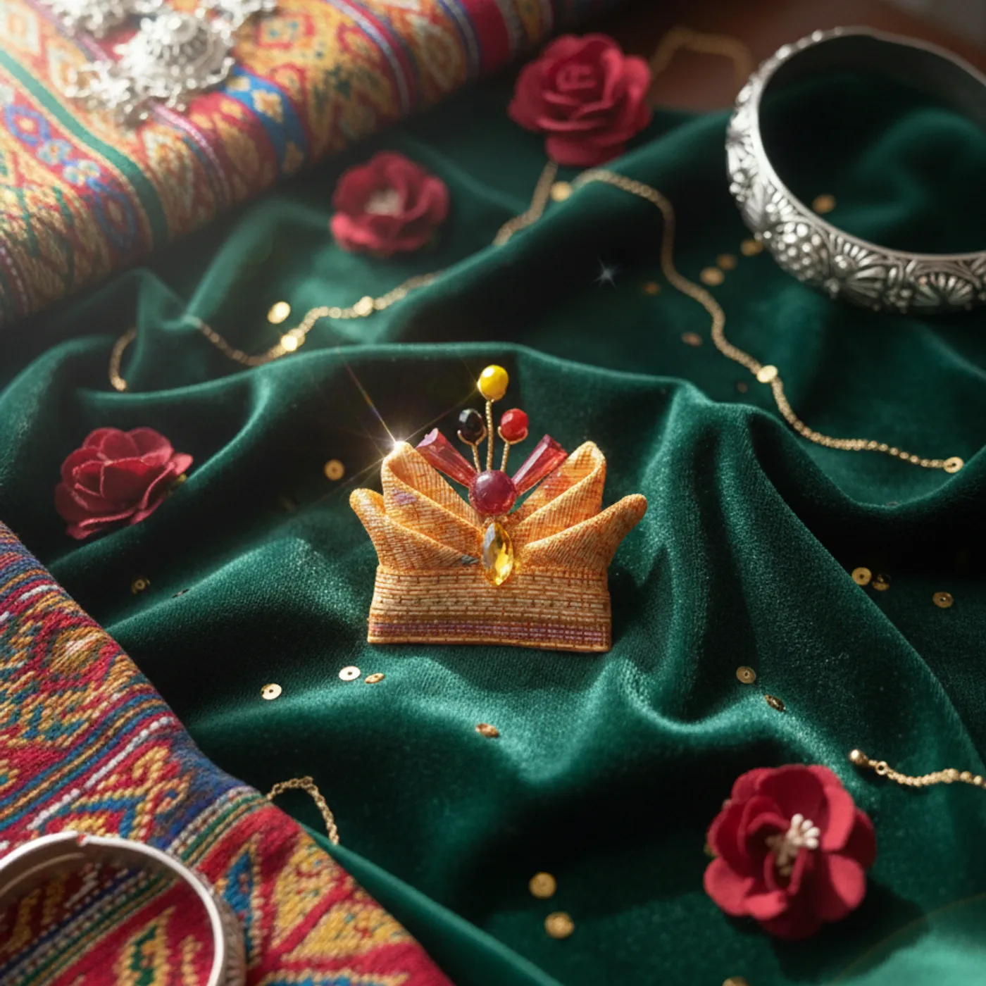 MHC Bros Minang Songket Deta, Hiasan Jas/Batik/Kemeja Pria — tampilan 3