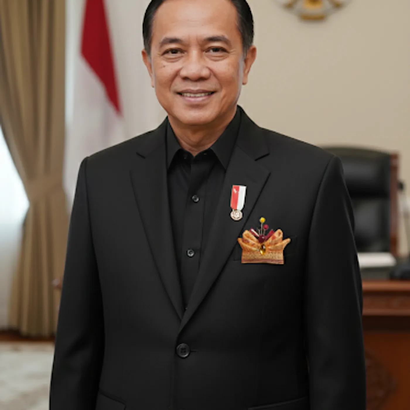 MHC Bros Minang Songket Deta, Hiasan Jas/Batik/Kemeja Pria — tampilan 2