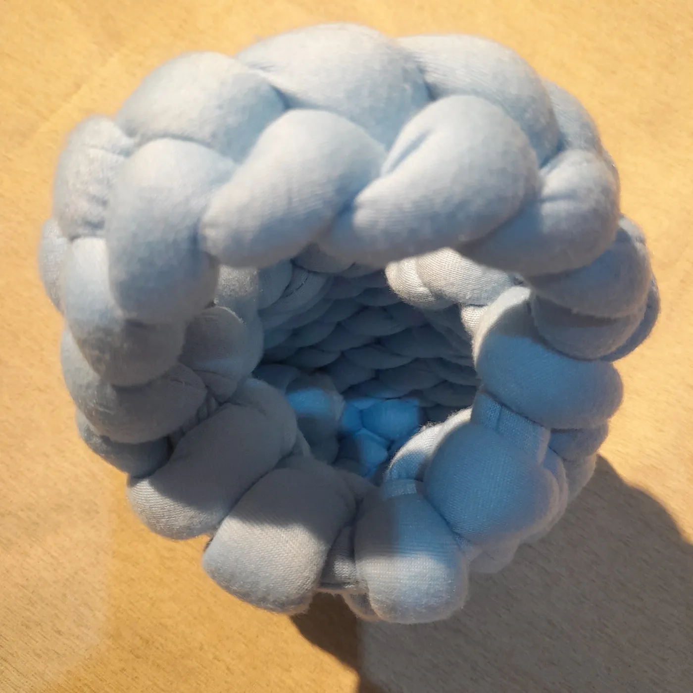 Tas chunky yarn biru — tampilan 3