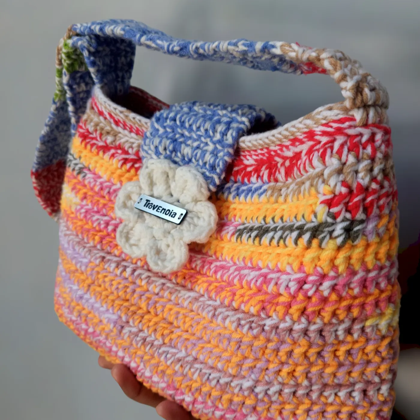 [Special price🔻] #onlyonce Tas Bahu Rajut Colorful — tampilan 4
