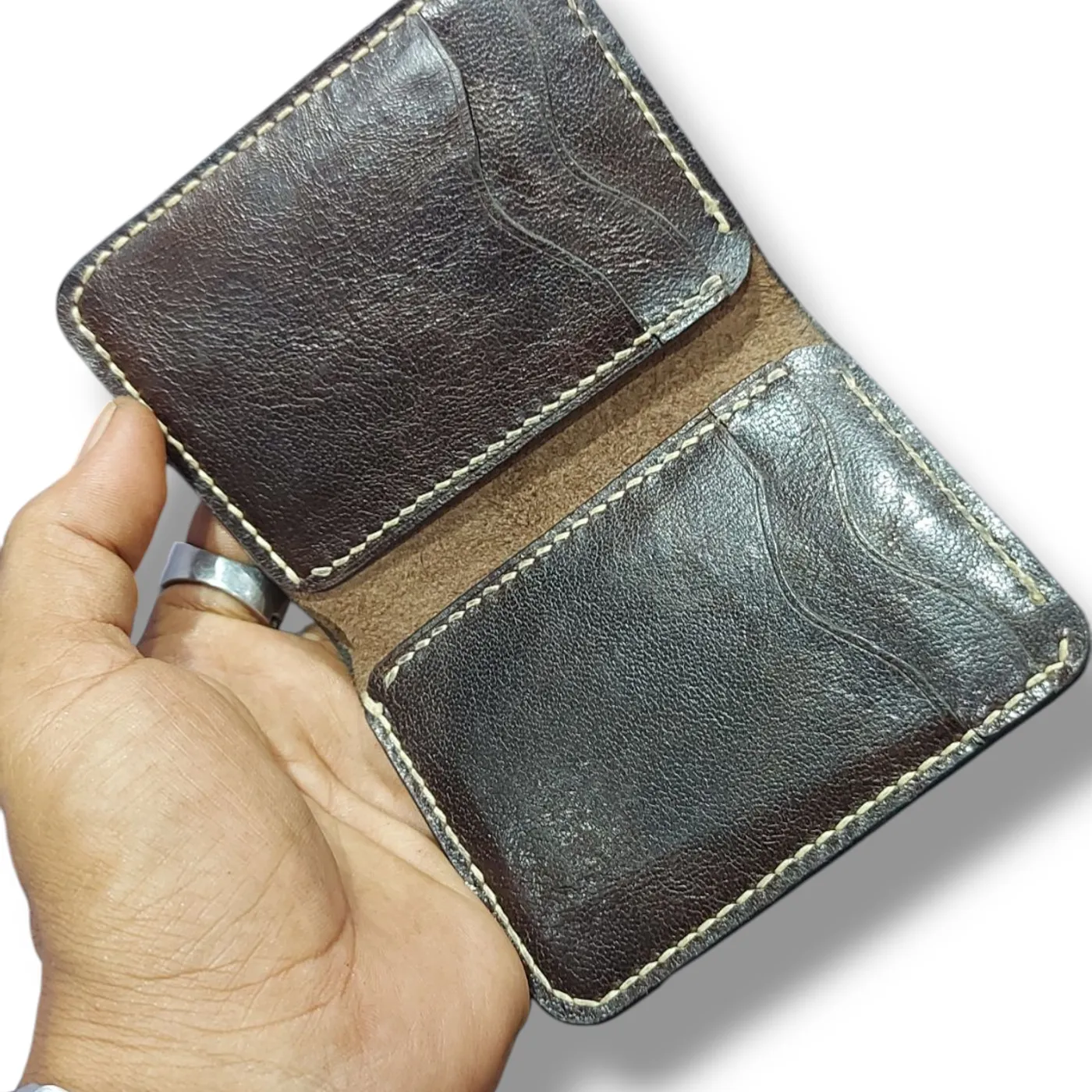 Minimalis Wallet KAMARO Dark Brown — tampilan 2