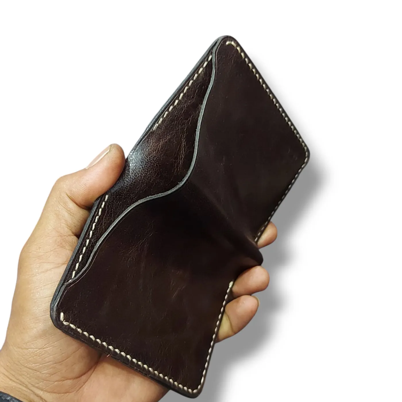 Minimalis Wallet KAMARO Dark Brown — tampilan 4