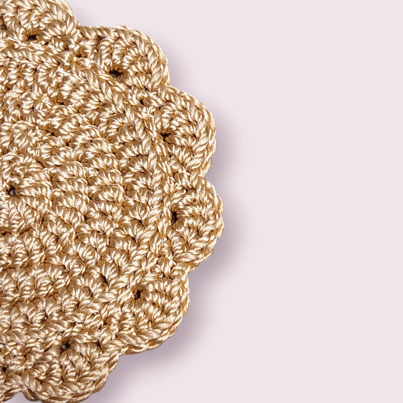 Coaster Crochet | Tatakan Gelas Rajut - Krem — tampilan 2