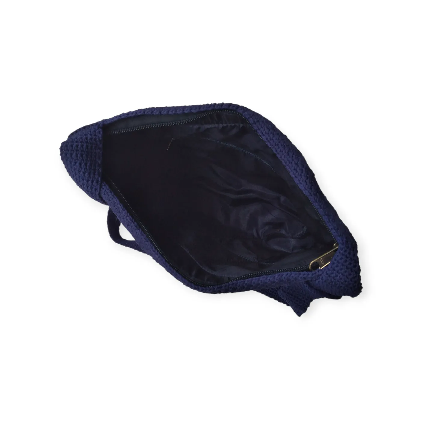 Sling bag rajut mozaik warna orang biru7 — tampilan 3