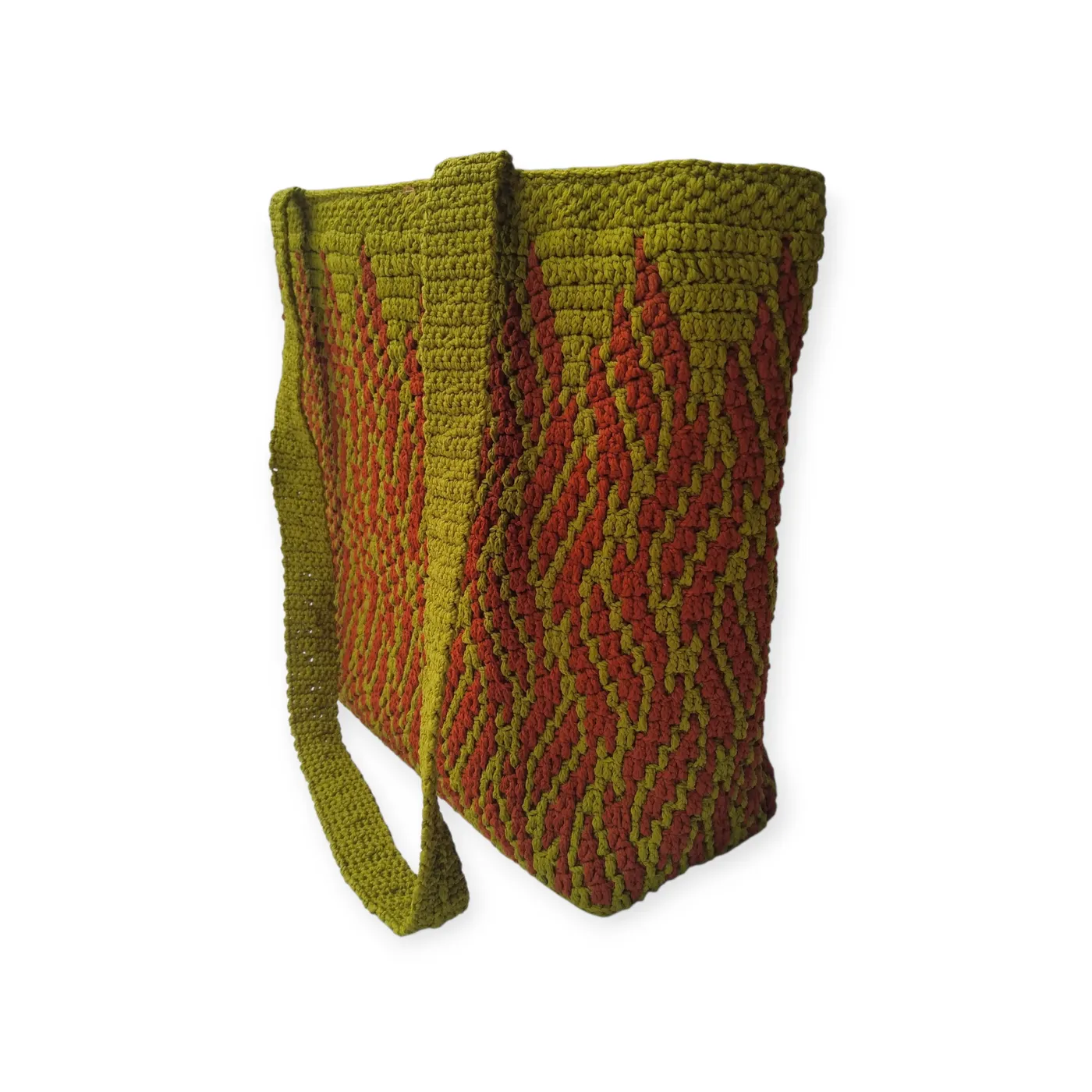 Tas rajut motif rumput — tampilan 2