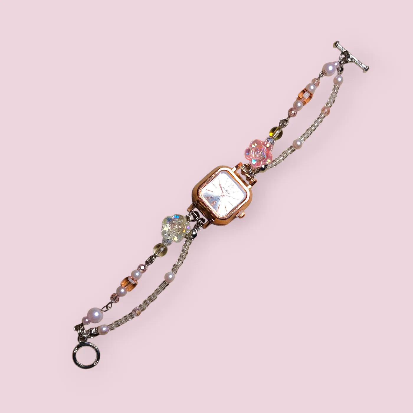 Jam Tangan Manik | Beads Watch - Peachy Glam — tampilan 4