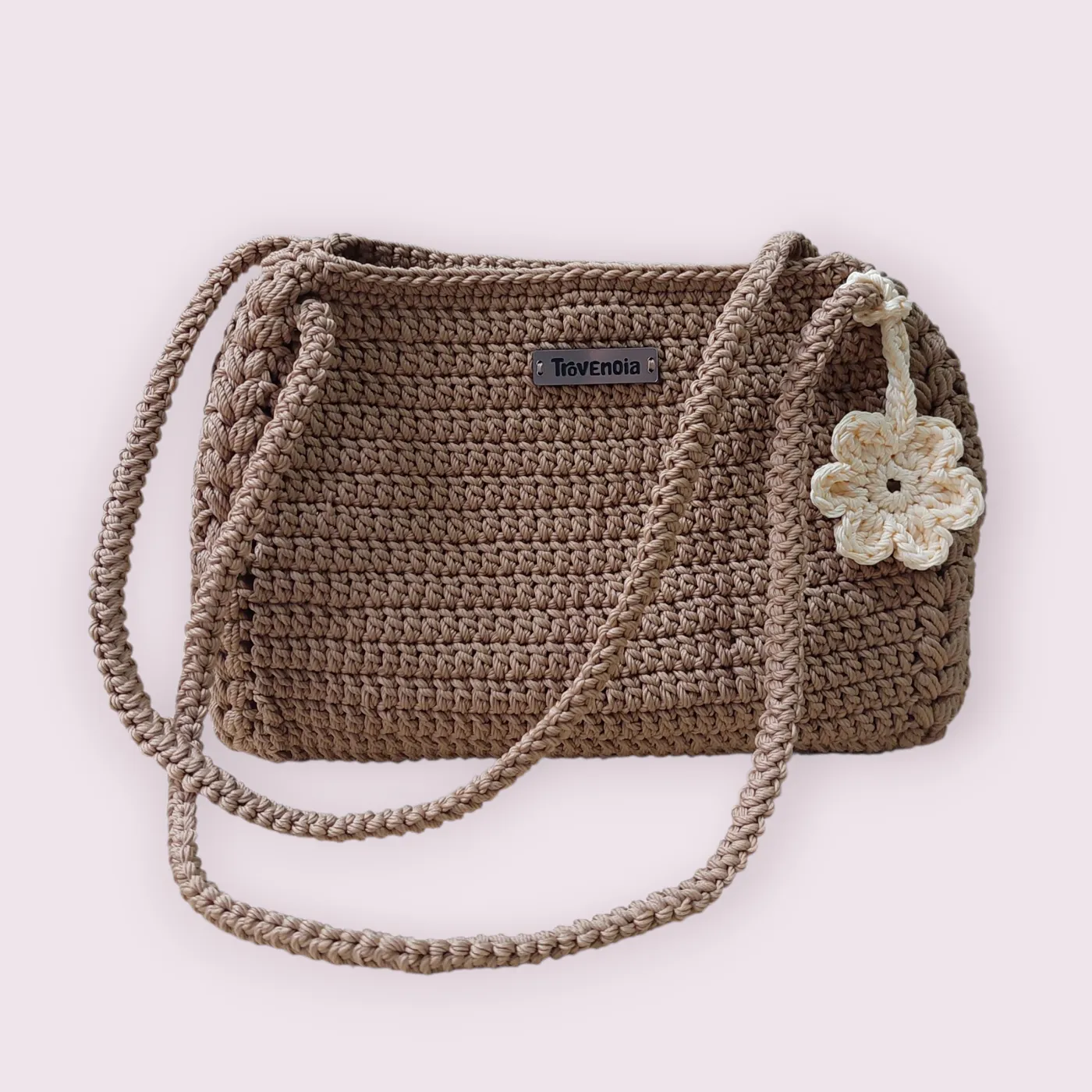 [SALE!] Tas Selempang Rajut - Coklat — tampilan 2