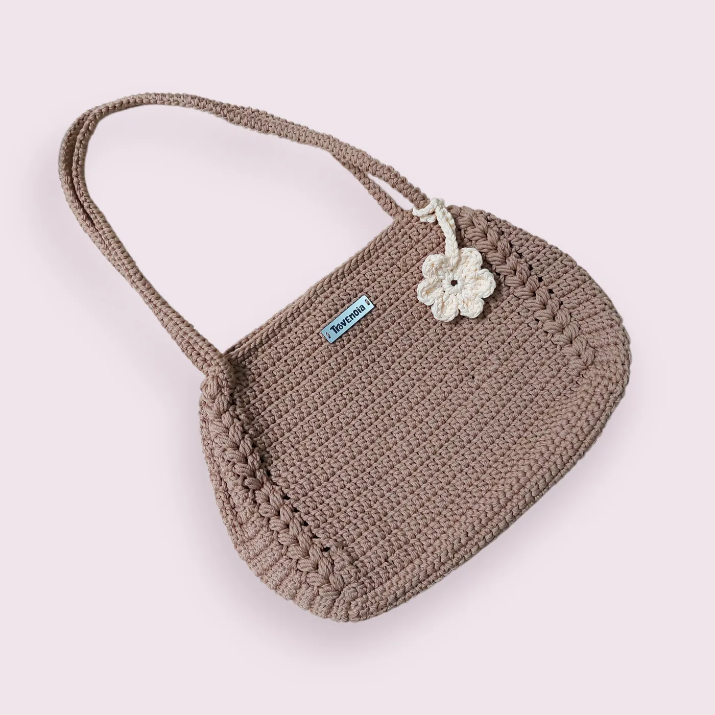 [SALE!] Tas Selempang Rajut - Coklat — tampilan 3