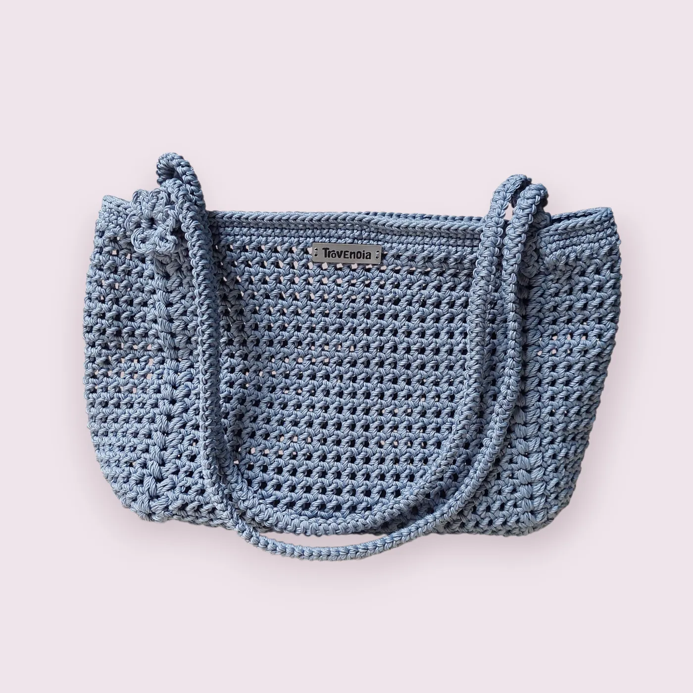 Tas Bahu Rajut (Shoulder Net Bag) - Biru — tampilan 4