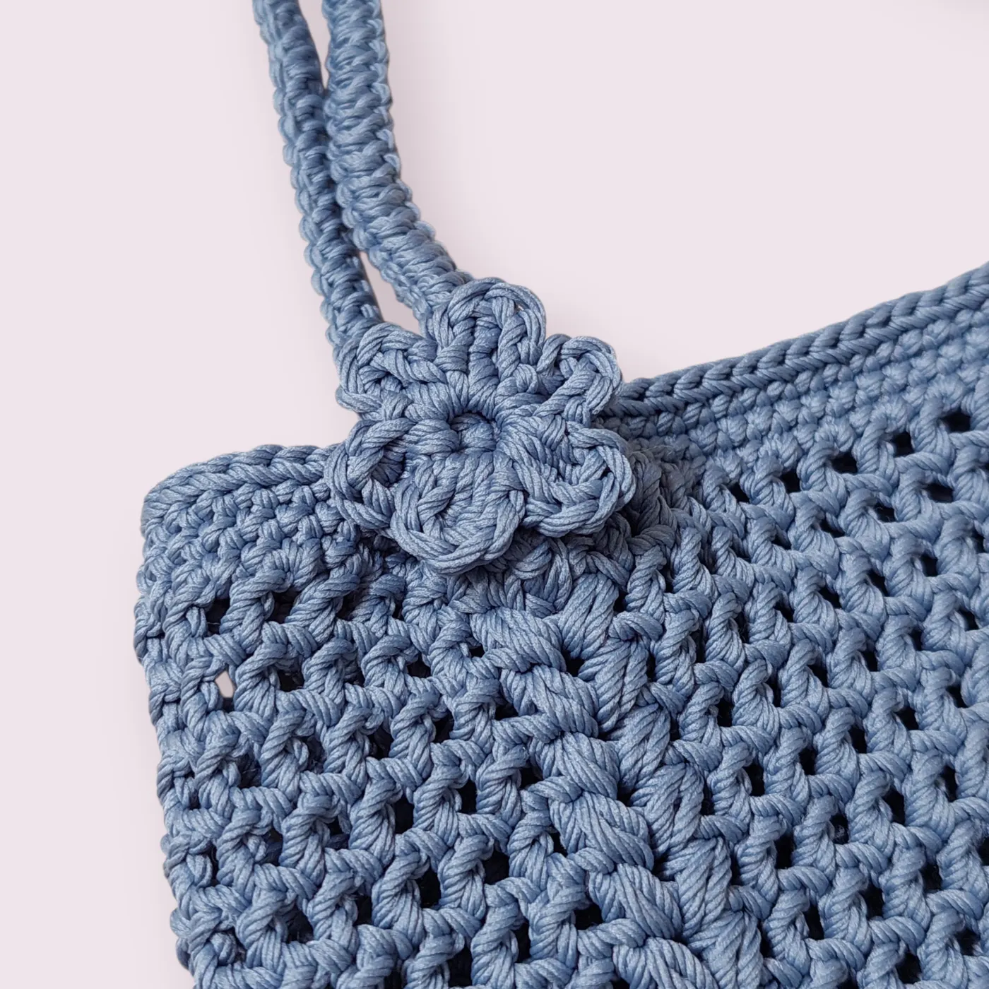 Tas Bahu Rajut (Shoulder Net Bag) - Biru — tampilan 7
