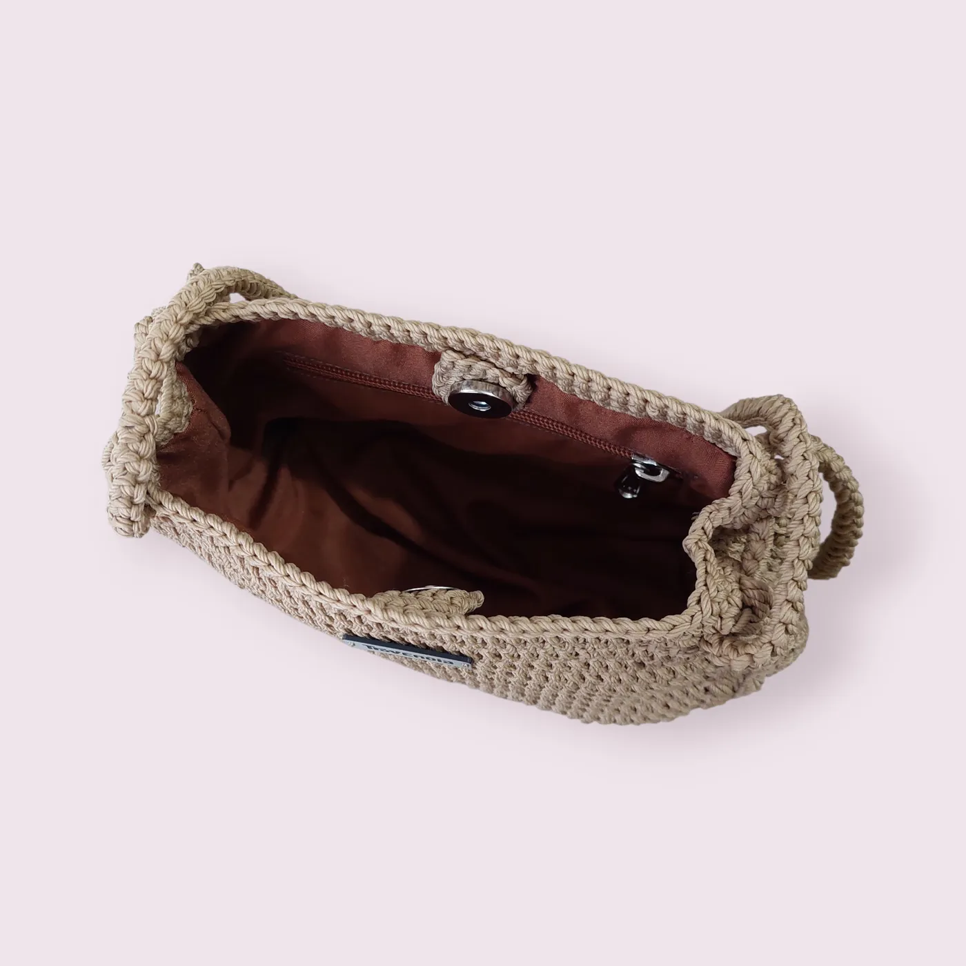 [SALE!] Tas Selempang Rajut - Coklat — tampilan 6