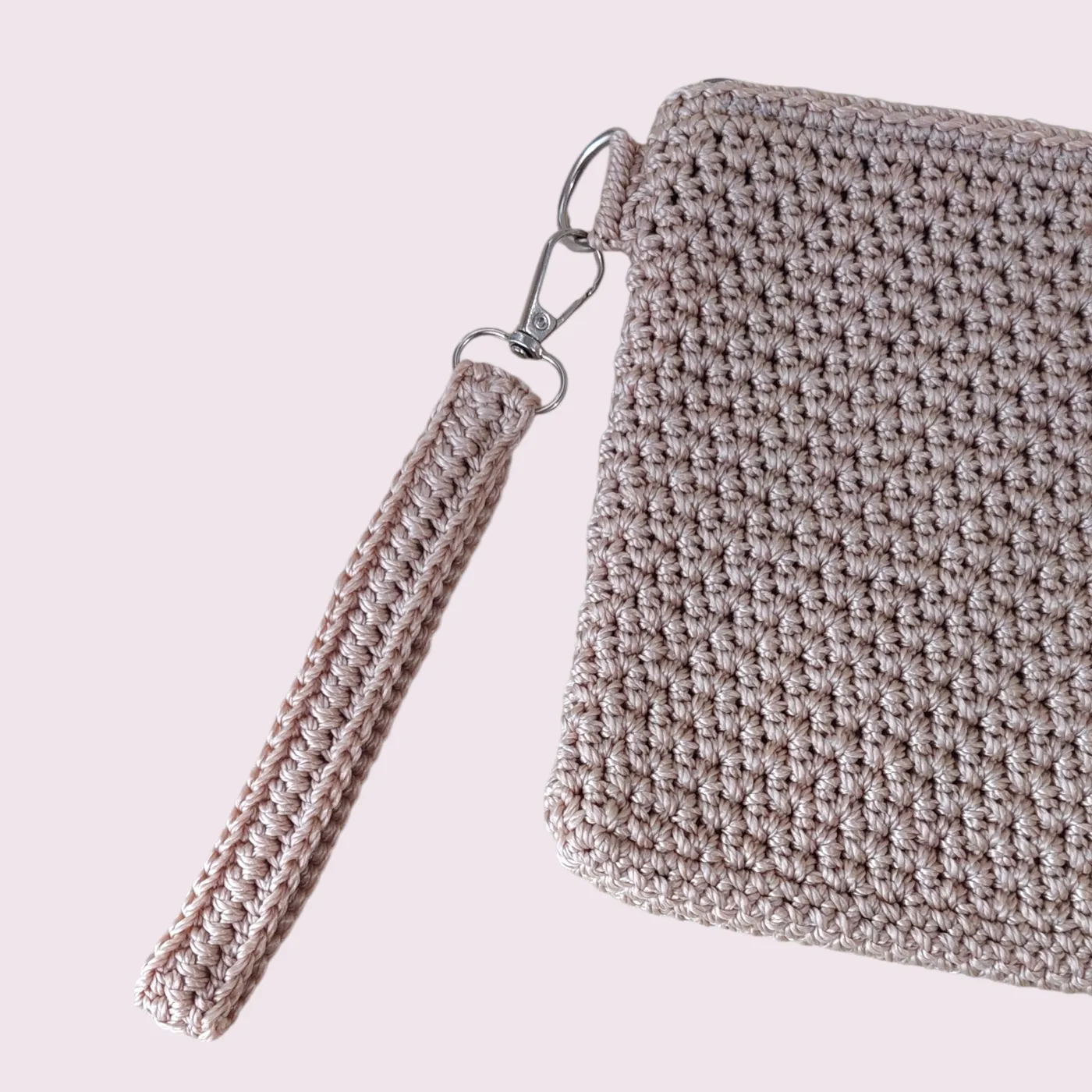 Hand Pouch Crochet | Dompet Tangan Rajut - Cozy Beige — tampilan 3