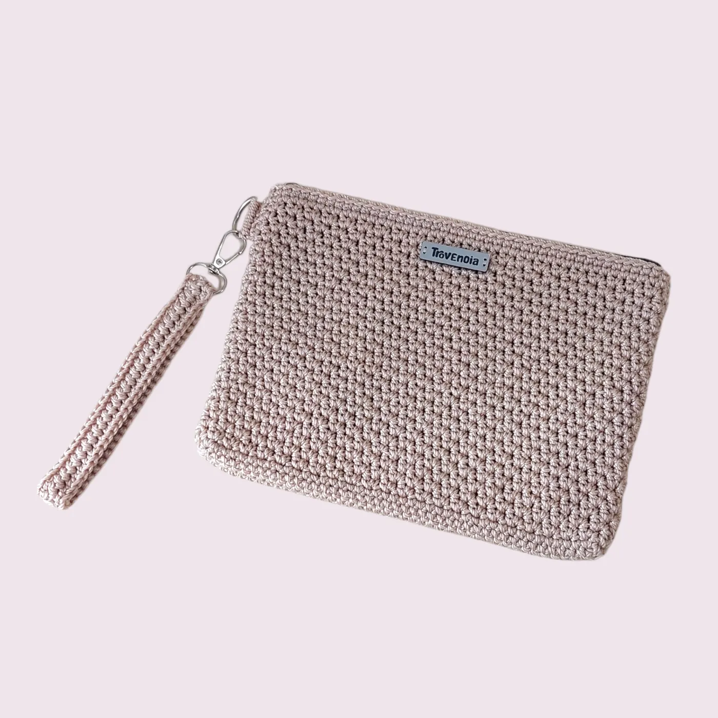 Hand Pouch Crochet | Dompet Tangan Rajut - Cozy Beige — tampilan 2