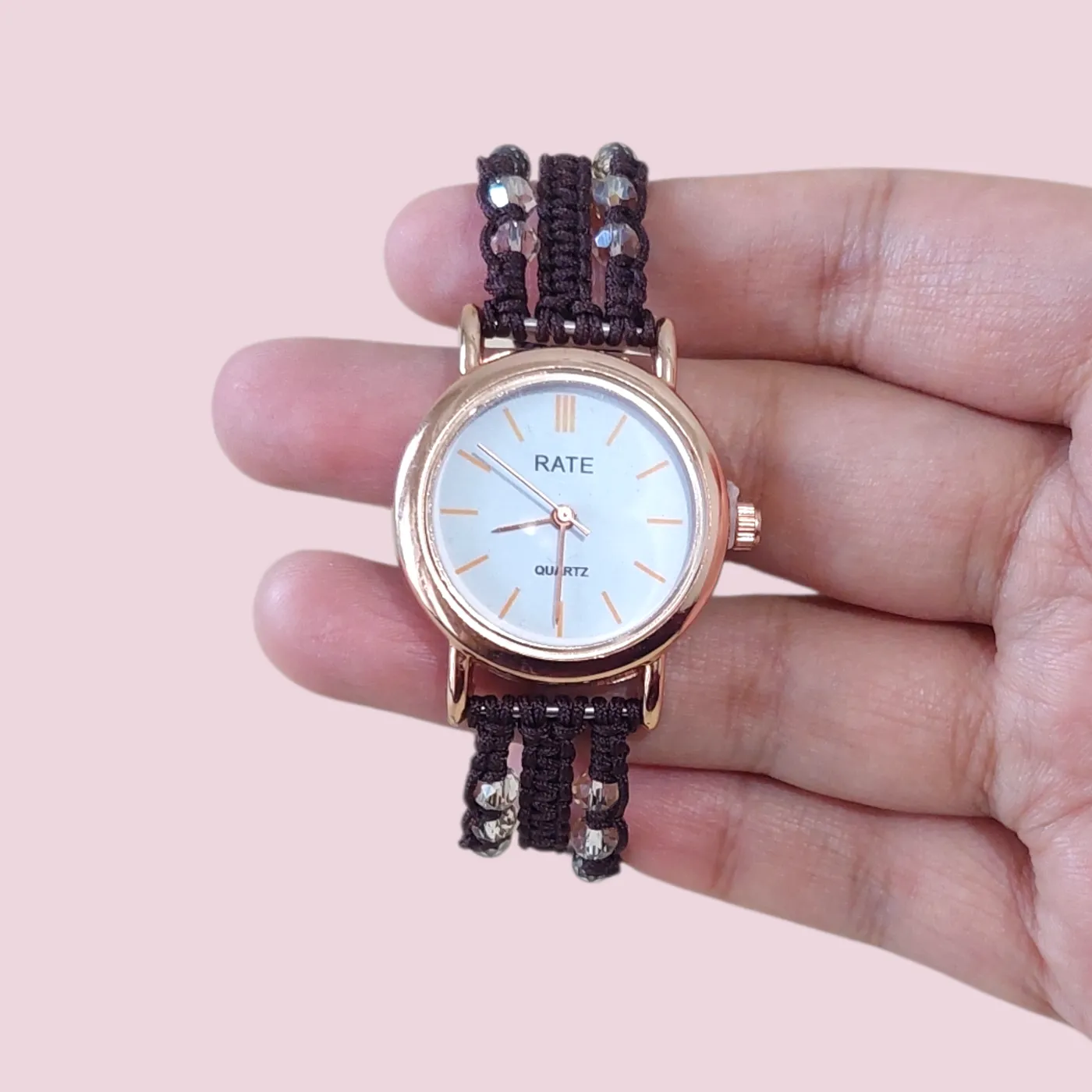 Jam Tangan Manik Serut | Beaded Watch - Mocha Loop — tampilan 3