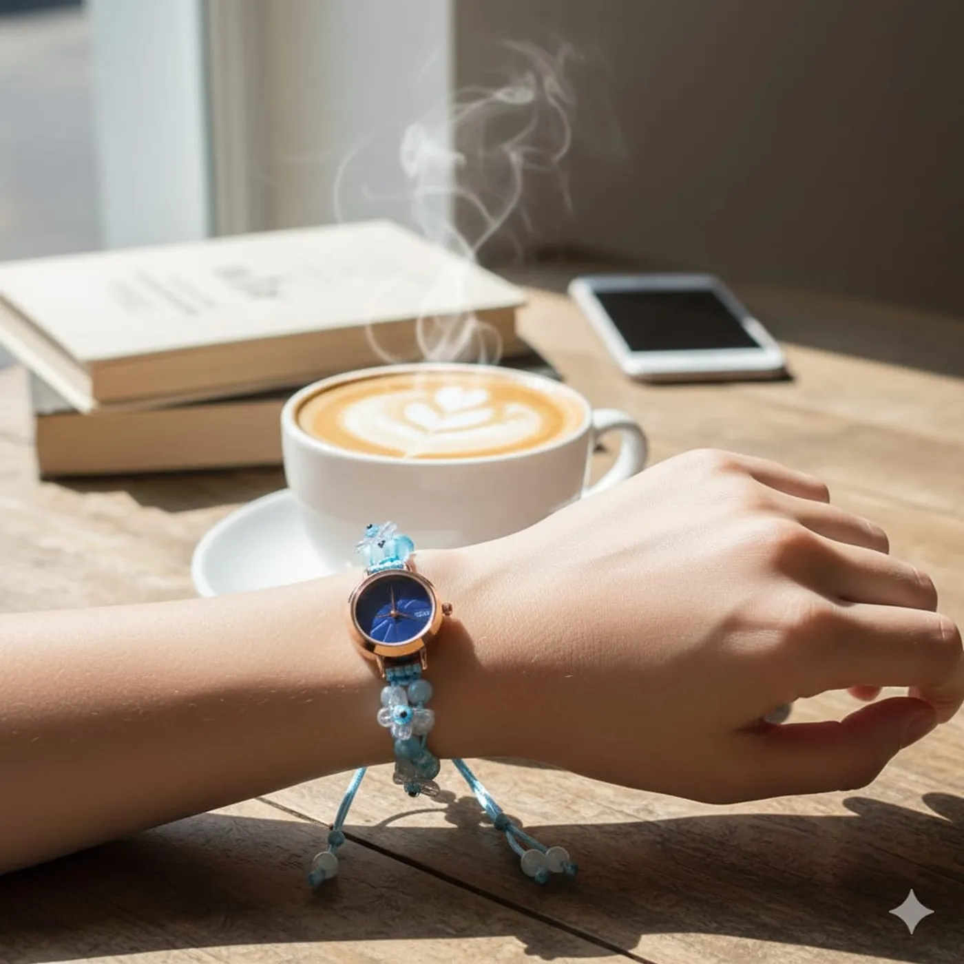 MHC Jam Tangan Pelajar Handmade – Sky Blue Confidence Series — tampilan 2