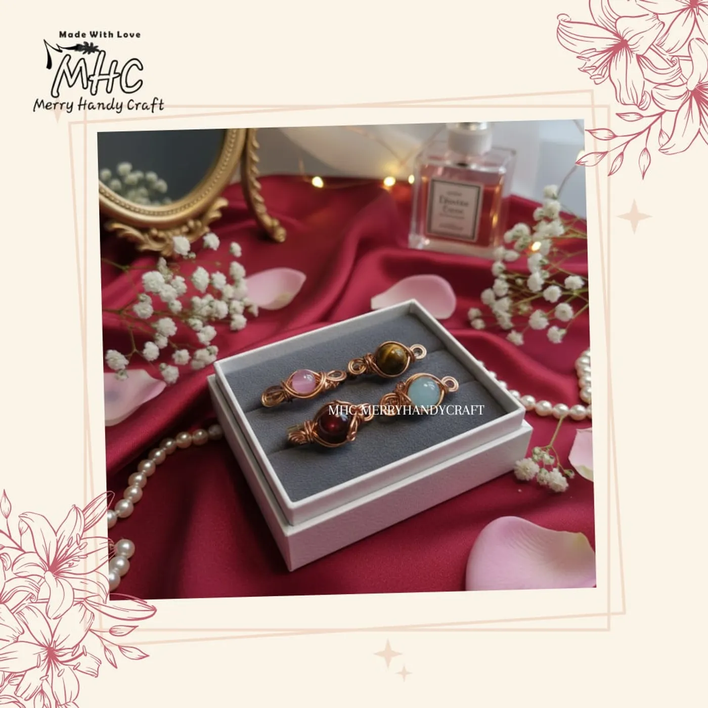 MHC Bros Dagu Earth Luxe Series - Tembaga Lapis Enamel dengan Batu Alam — tampilan 6