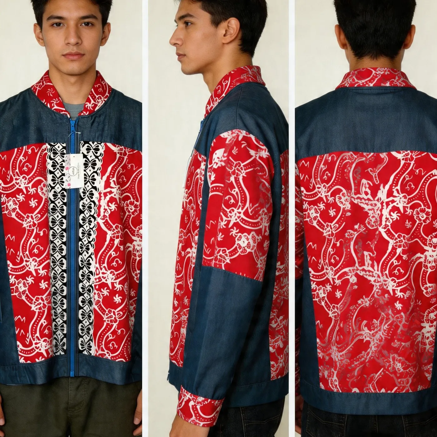 READYYYYY!!! Jaket Batik (Smoky Velvet) — tampilan 2
