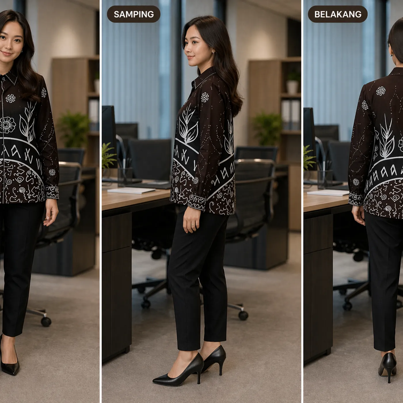 Kemeja Batik Kontemporer Kaganga — tampilan 2