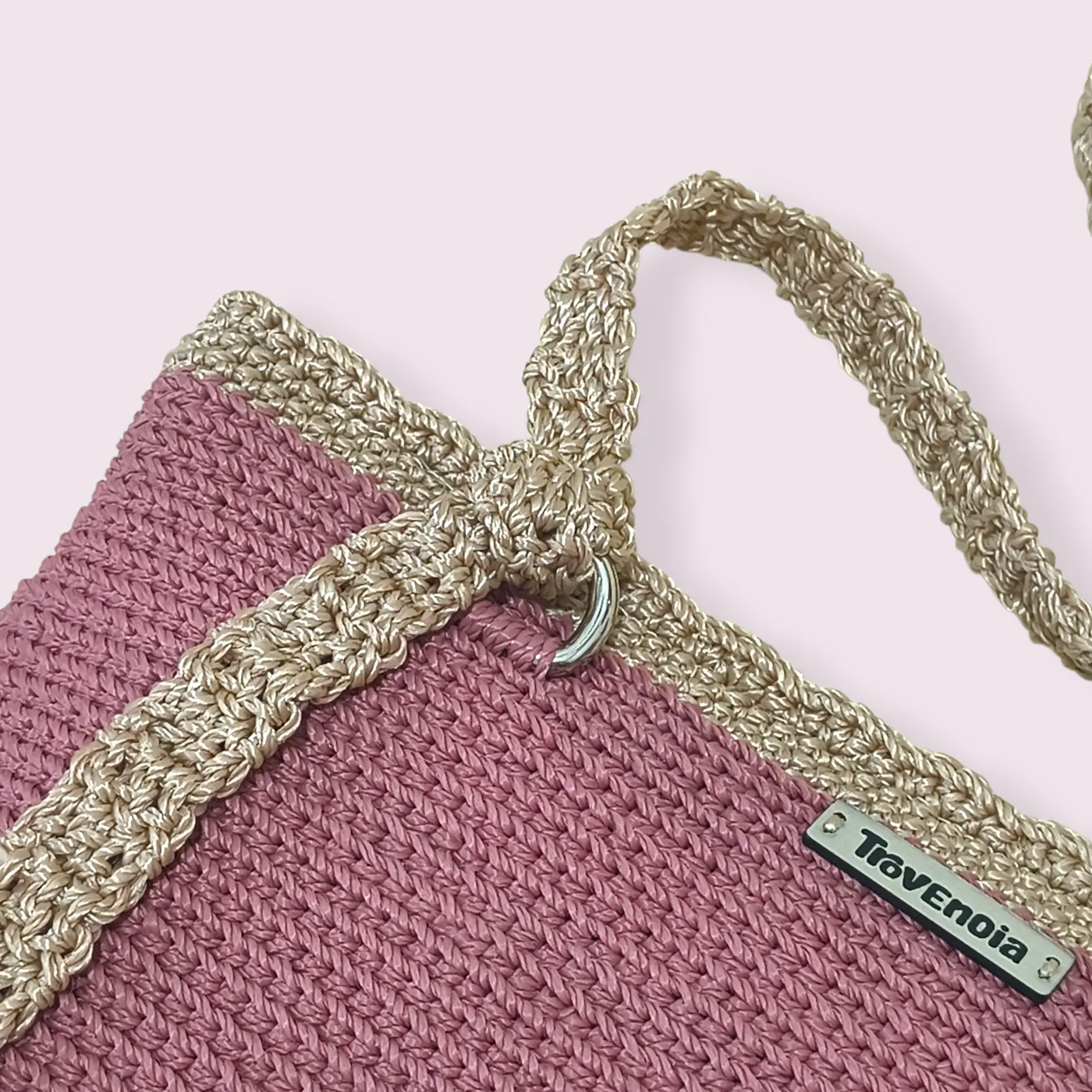 [SALE!] Tas Bahu Rajut | Crochet Shoulder Bag - Coastal Blush — tampilan 3
