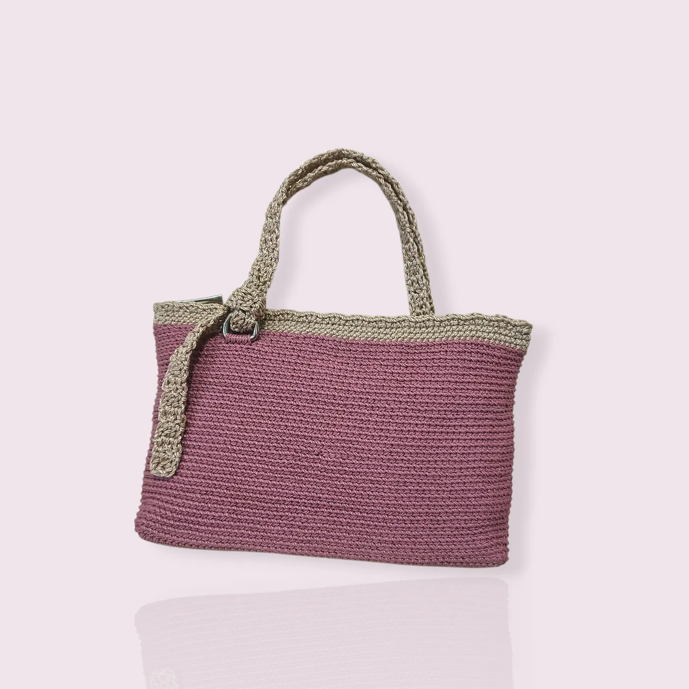 [SALE!] Tas Bahu Rajut | Crochet Shoulder Bag - Coastal Blush — tampilan 5