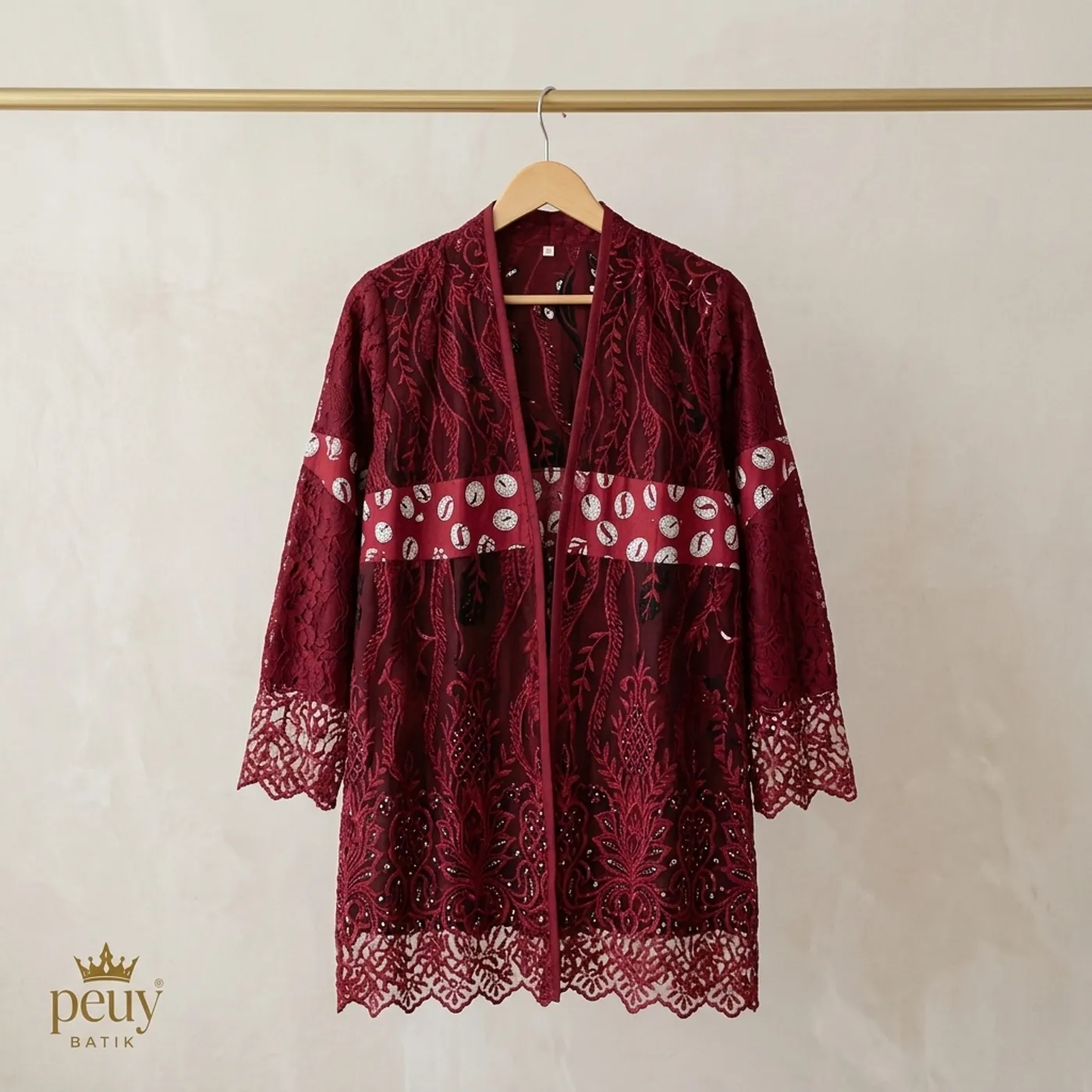 Peuy Batik – Outer Maroon Elegance — tampilan 2