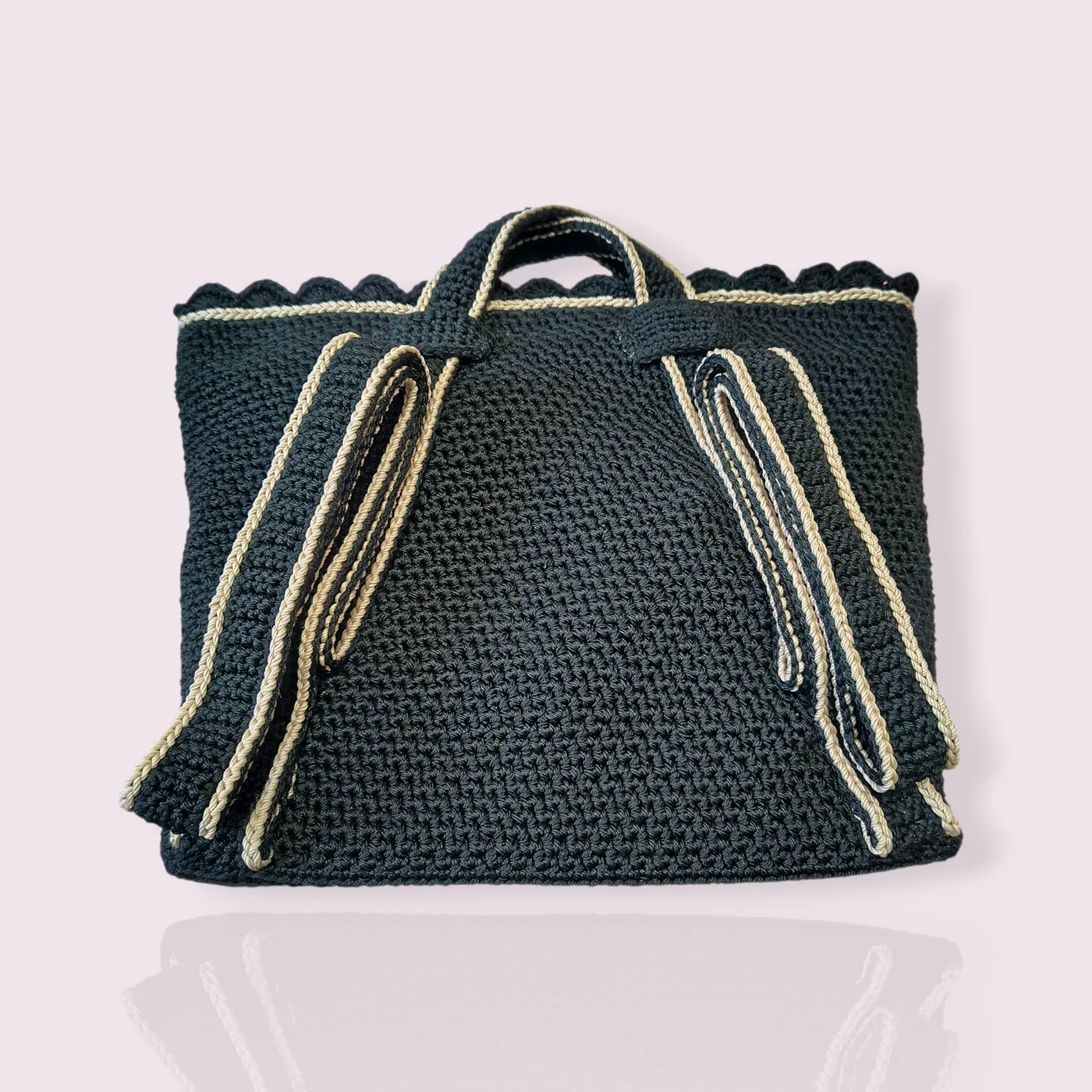 Totepack Crochet | Tas Rajut Konvertibel 2in1 - Switchloop Totepack — tampilan 4