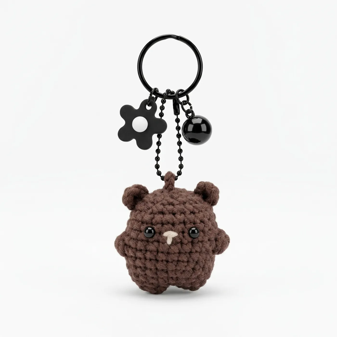 Fluffy Bear Charm Keychain — tampilan 2