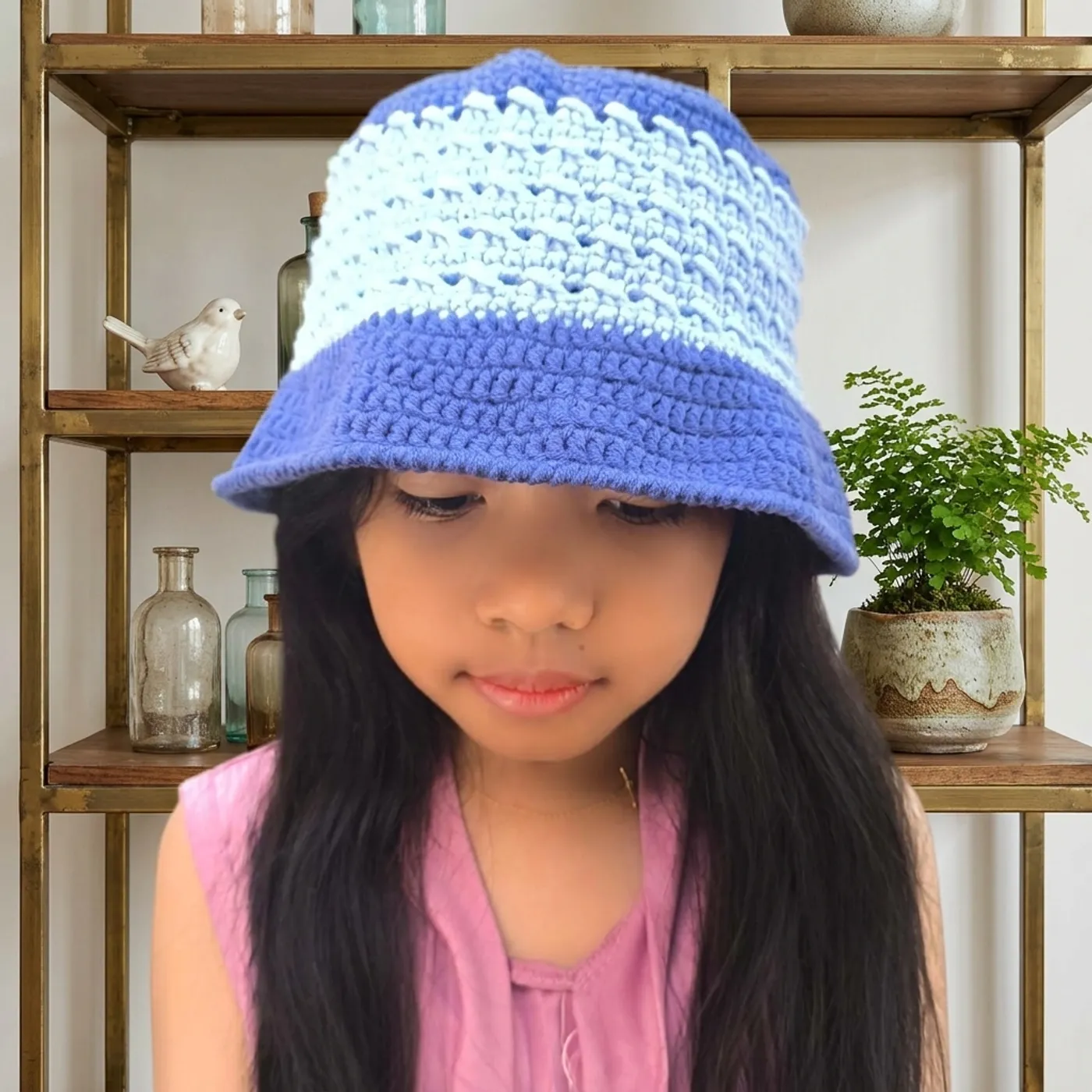 Ocean Breeze Crochet Bucket Hat — tampilan 3