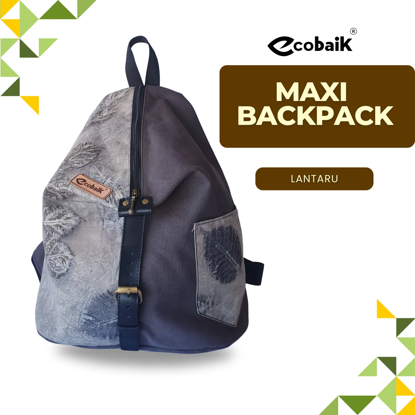 Tas Ransel Ecoprint MAXI Lantaru — tampilan 2