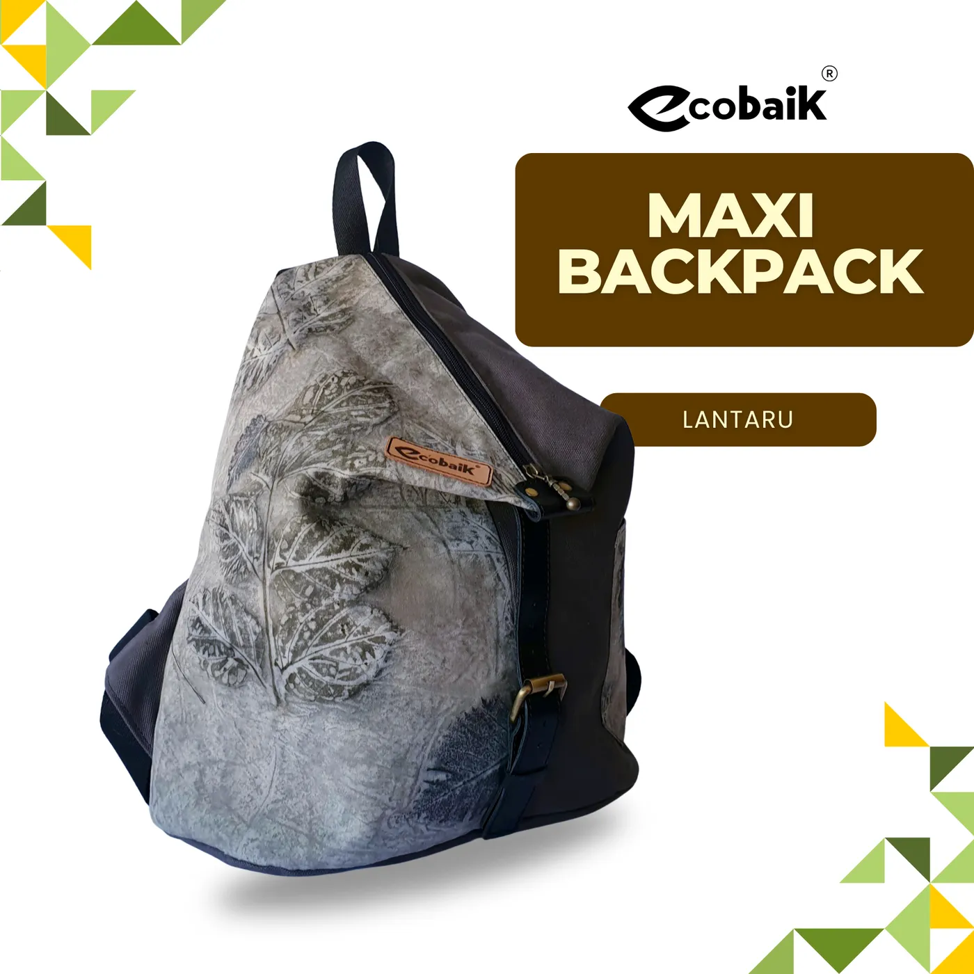 Tas Ransel Ecoprint MAXI Lantaru — tampilan 3