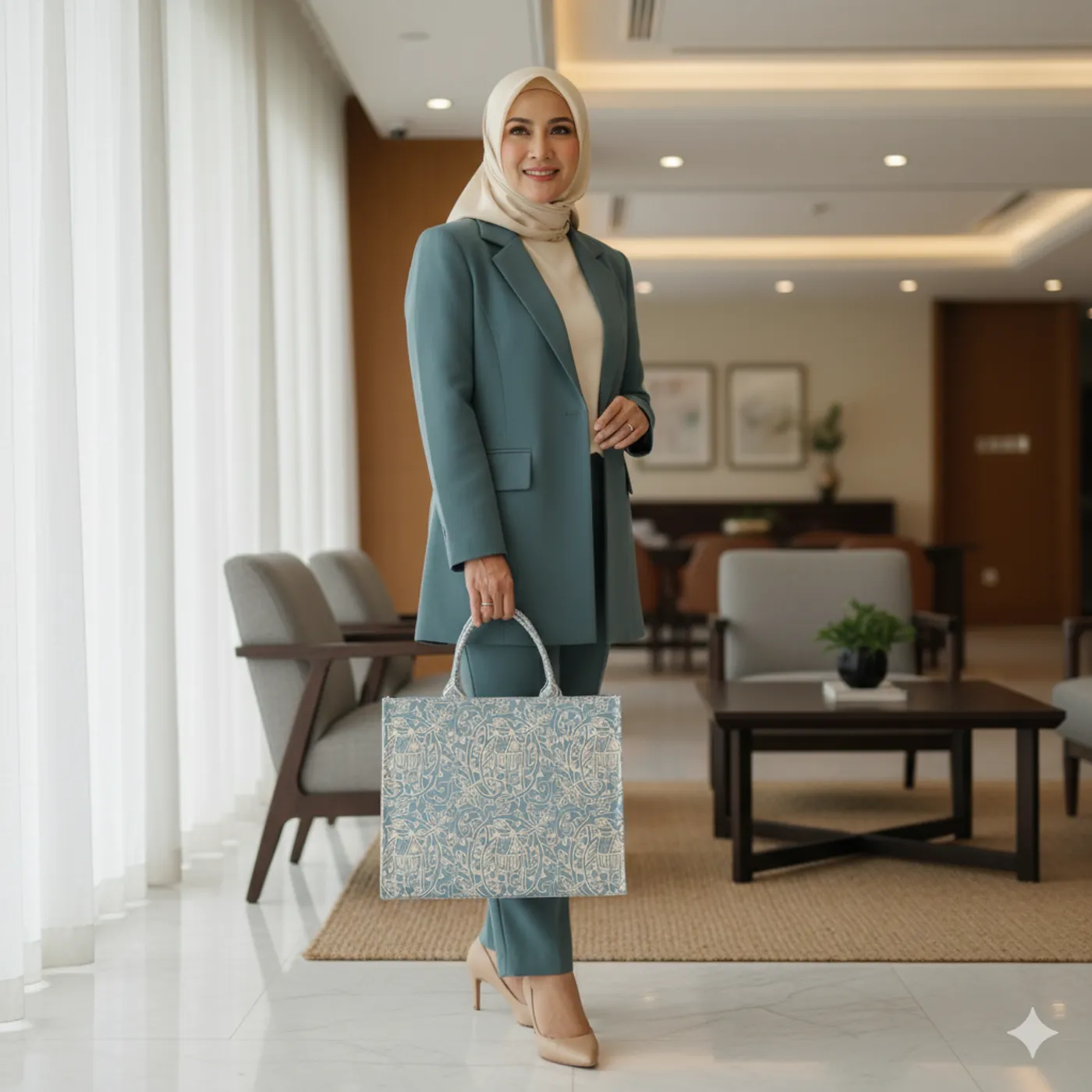 Tas Batik Khas Minang Motif Rumah Gadang (Ukuran Besar) — tampilan 6