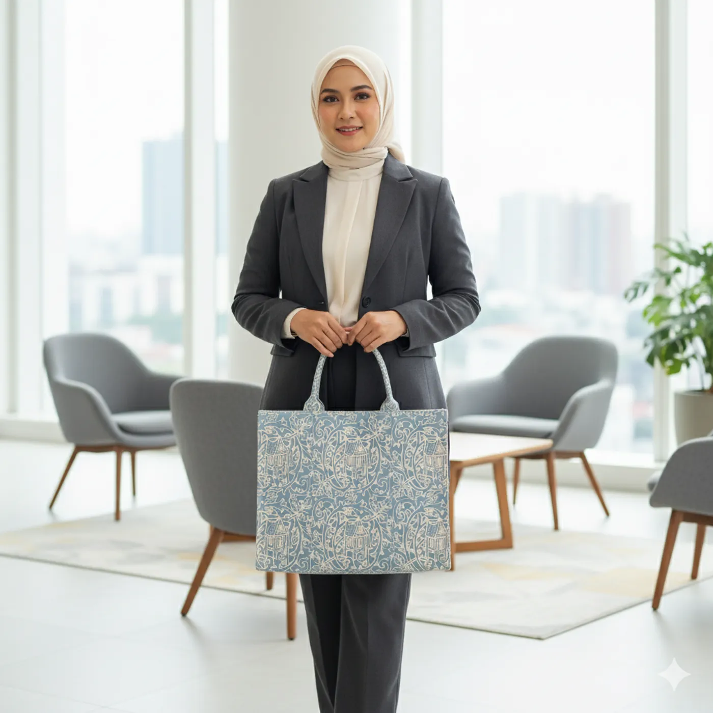 Tas Batik Khas Minang Motif Rumah Gadang (Ukuran Besar) — tampilan 8