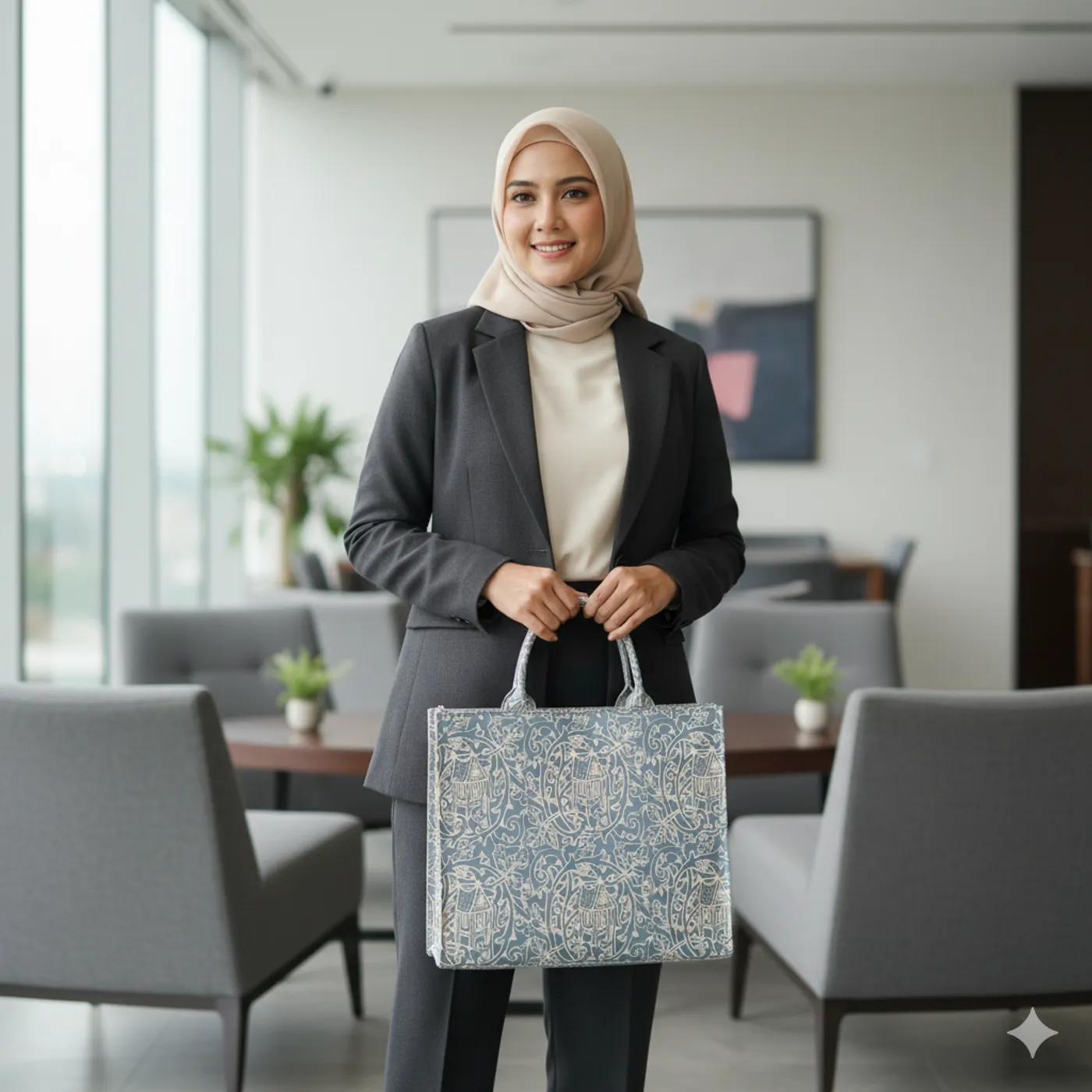 Tas Batik Khas Minang Motif Rumah Gadang (Ukuran Besar) — tampilan 7