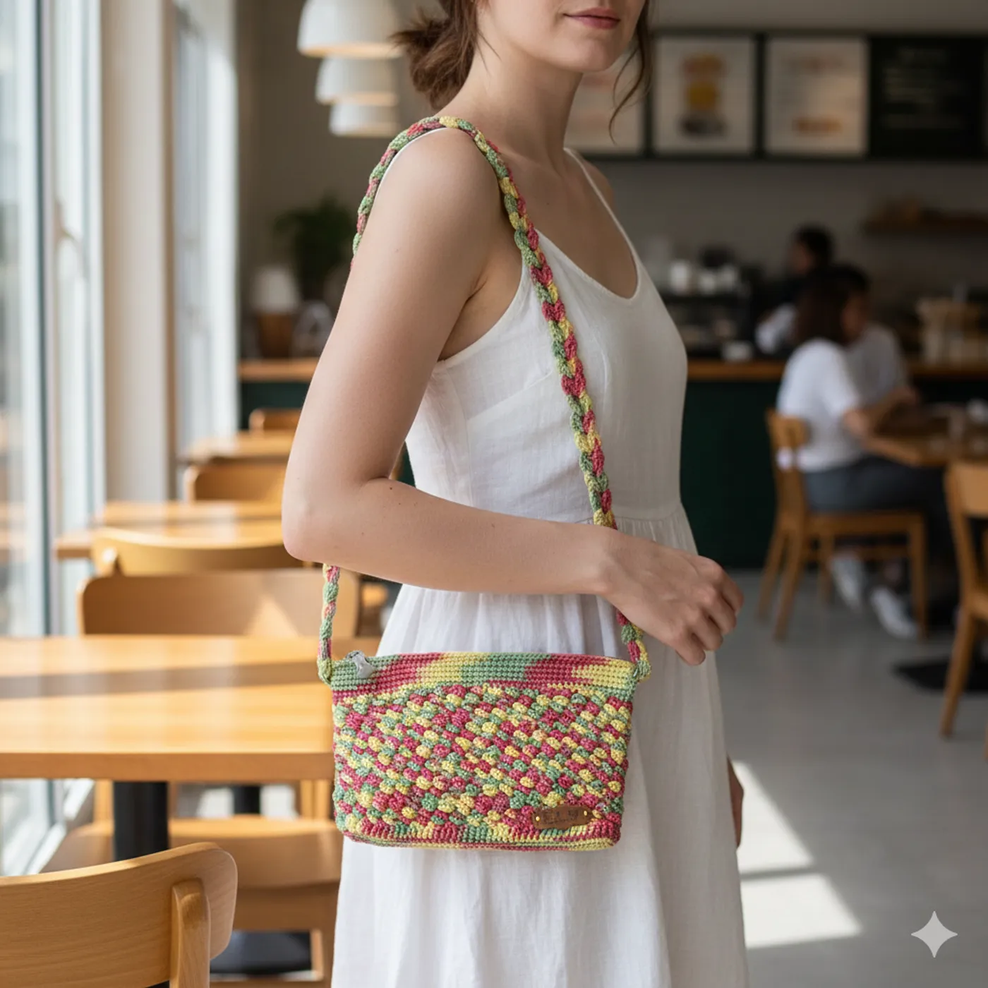 HF 027 Tas Rajut Handmade Premium - Adjustable Strap — tampilan 4