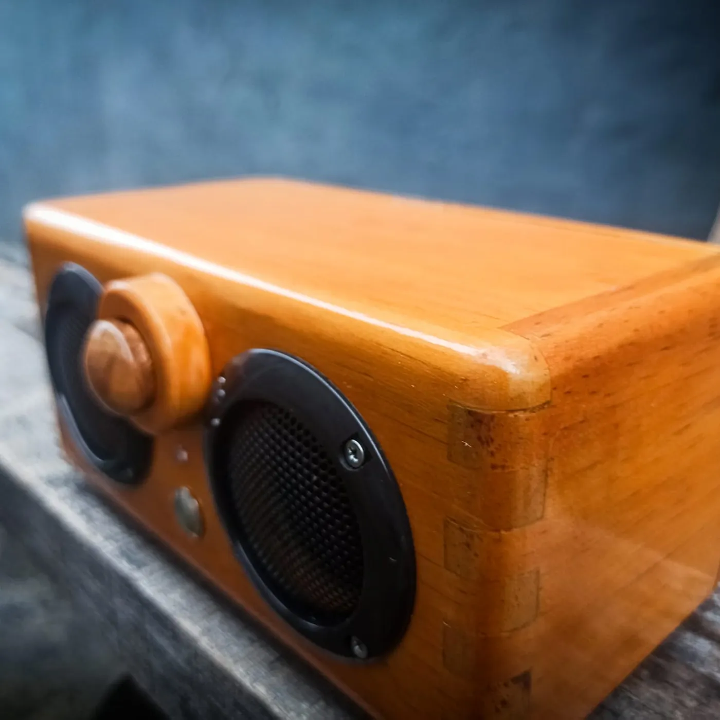 Wooden Speaker - Retro Speaker V.2 - Speaker Kayu Aesthetic — tampilan 3