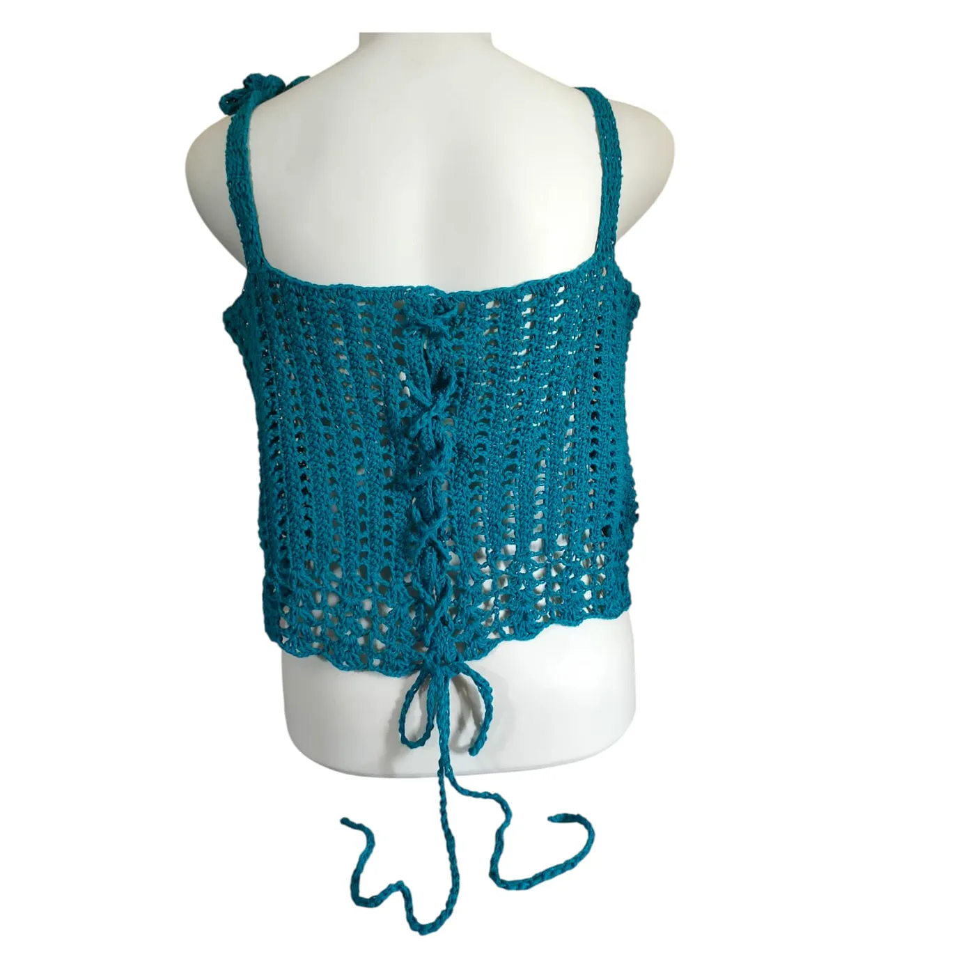 Tanktop Rajut Tali Ikat — tampilan 4