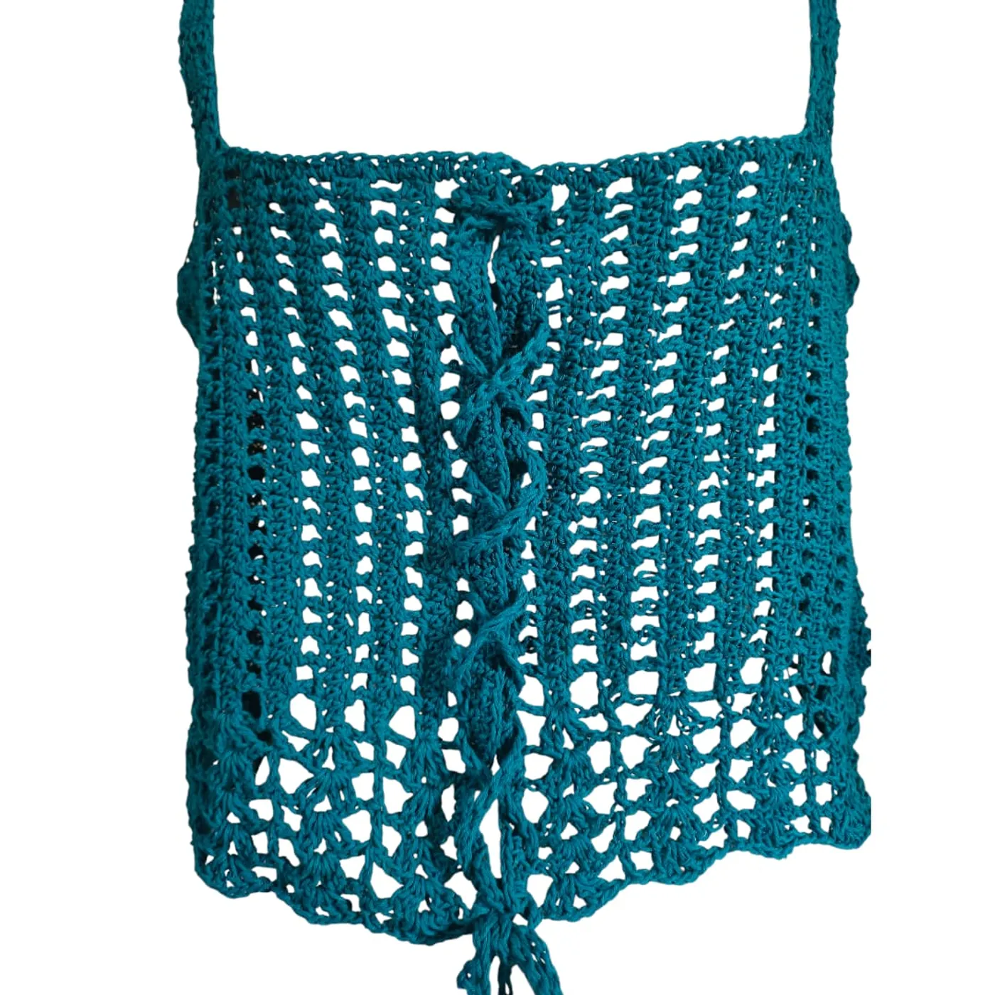 Tanktop Rajut Tali Ikat — tampilan 5