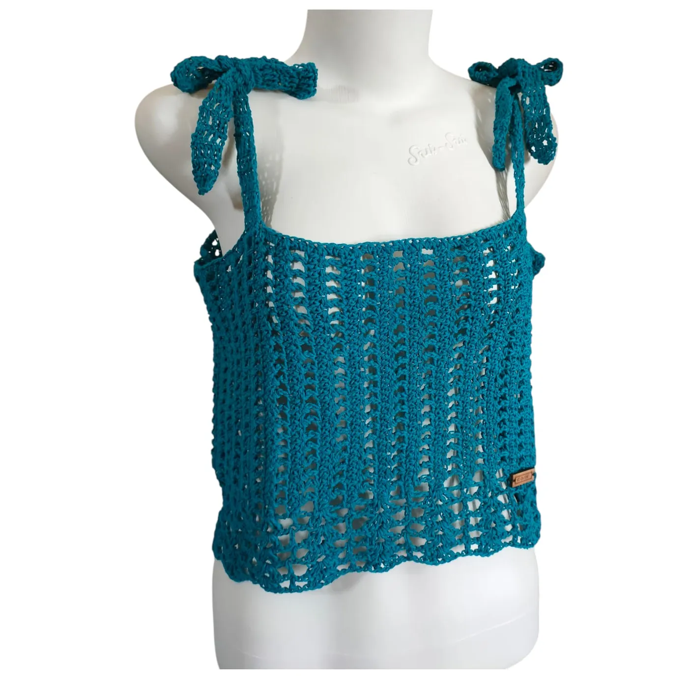 Tanktop Rajut Tali Ikat — tampilan 2