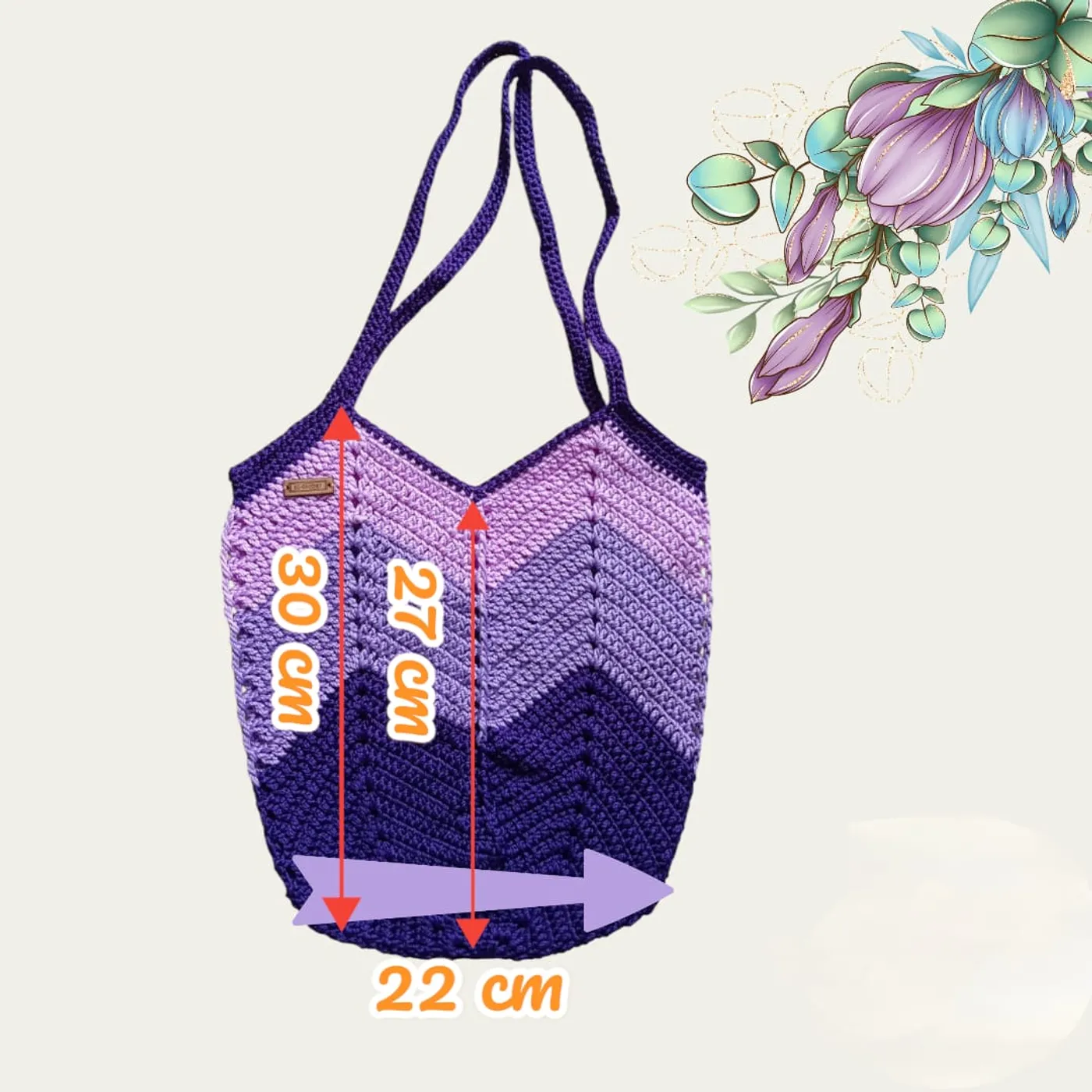 Tas Bahu Rajut Gradasi — tampilan 4