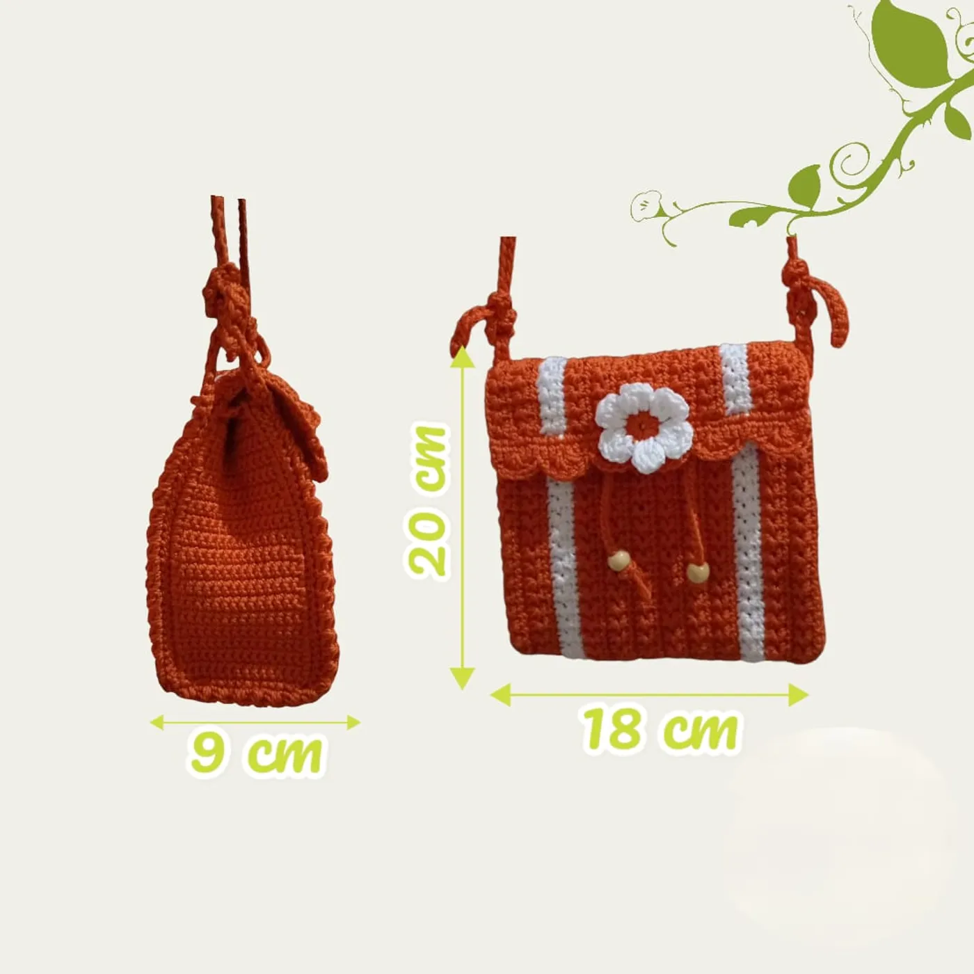 Tas Mini Selempang Rajut — tampilan 4